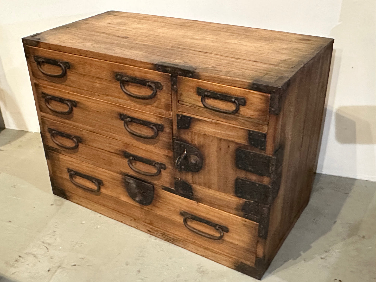 Antique Japanese Kodansu Meiji c1890's Kiri 7 Drawer 23x16x12