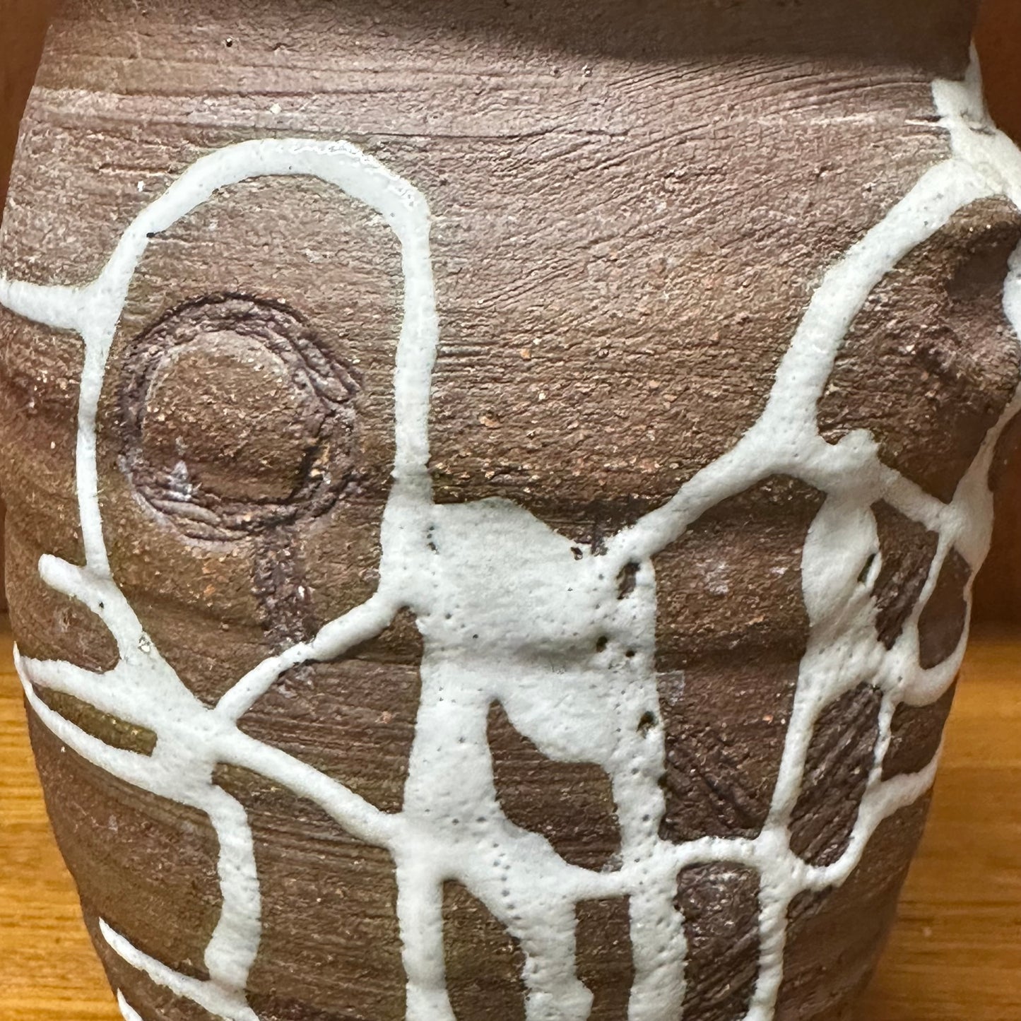 Vintage Japanese Showa Era (mid 20th) Hand Thrown Vase Ikebana