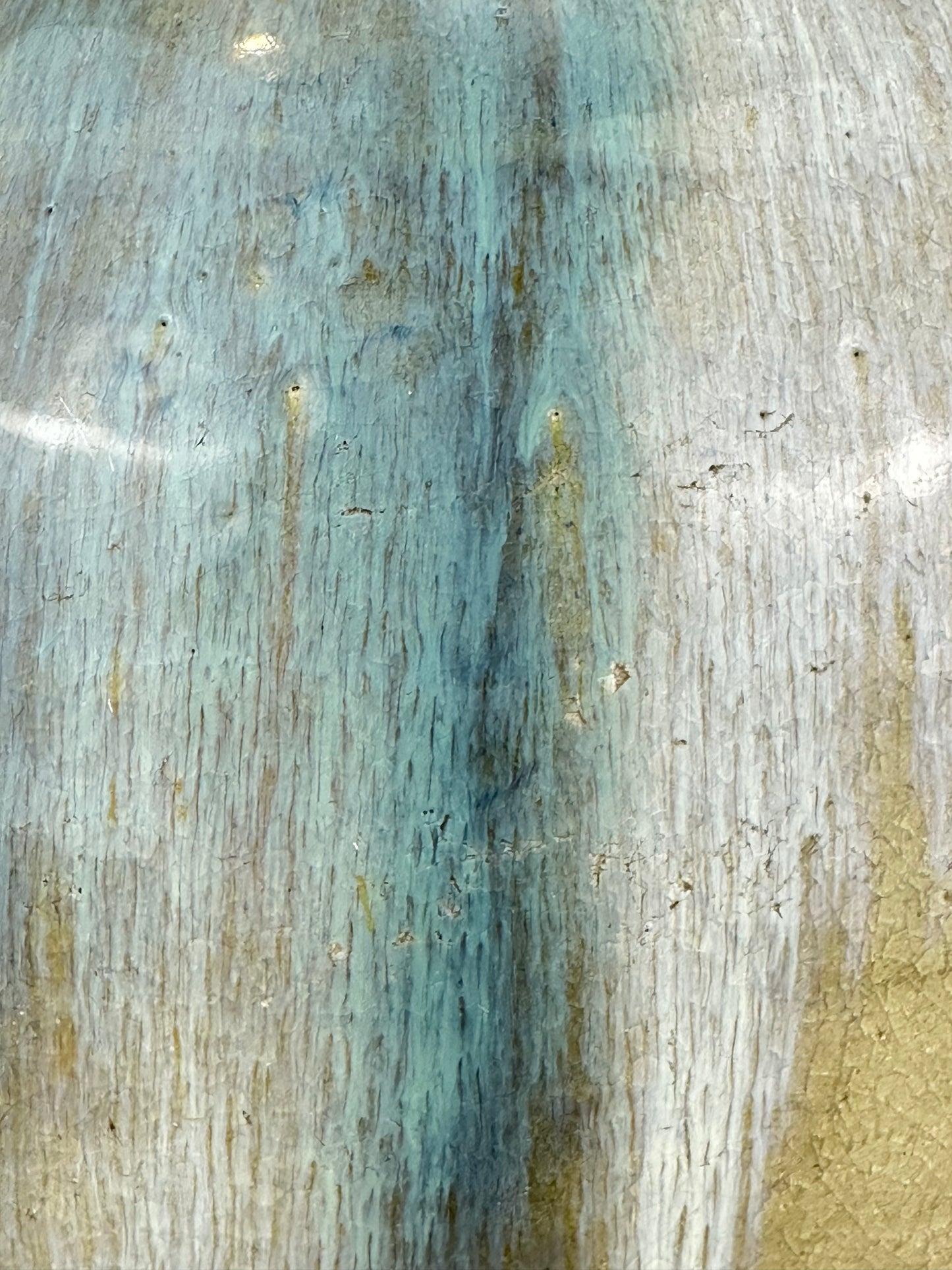 Antique Japanese Tsubo Urn Blue-Green Shigaraki Drip Glaze 16"H
