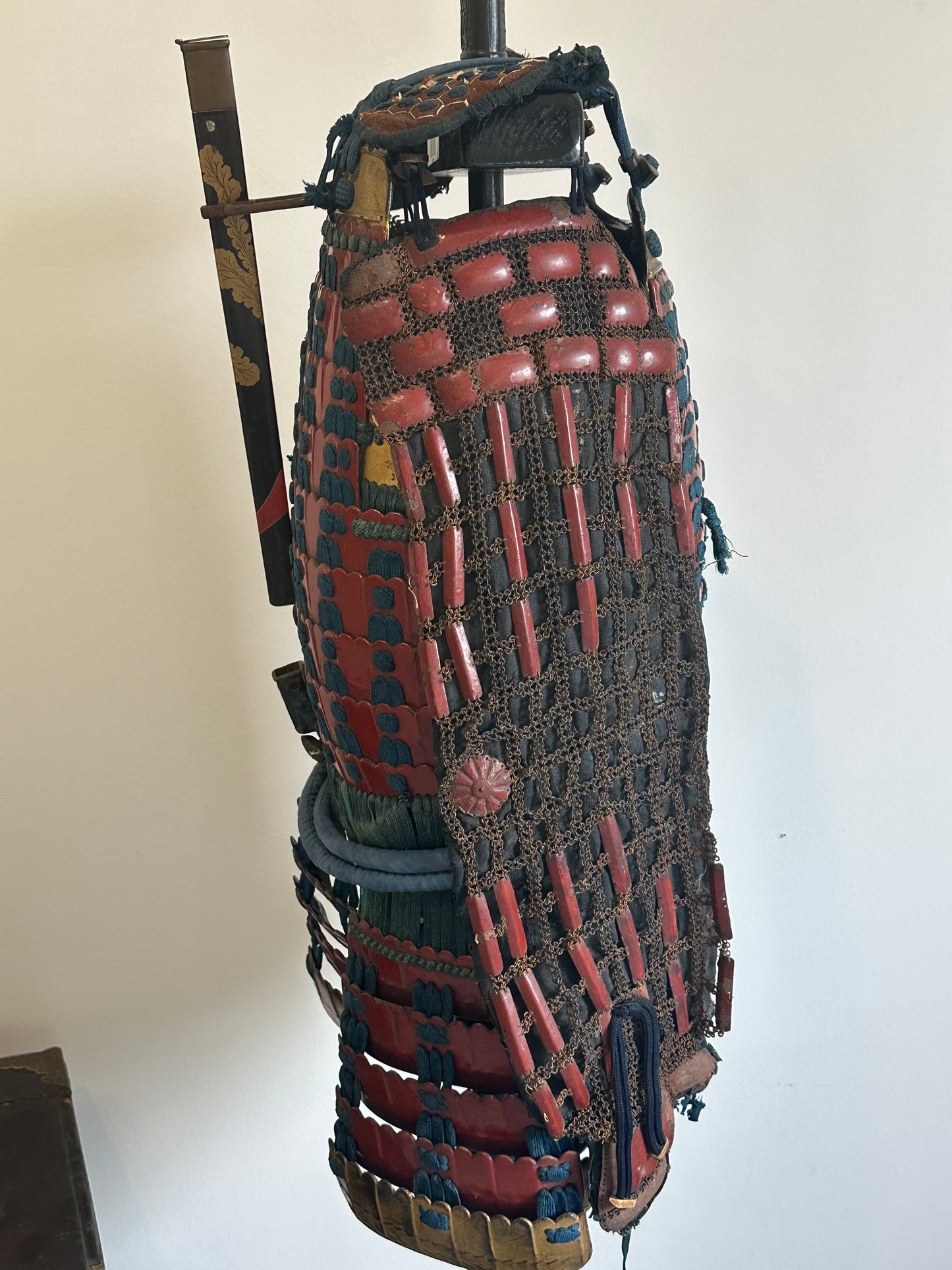 Antique Japanese Edo Era c1700’s Samurai Armor Chain Mail Lacquer