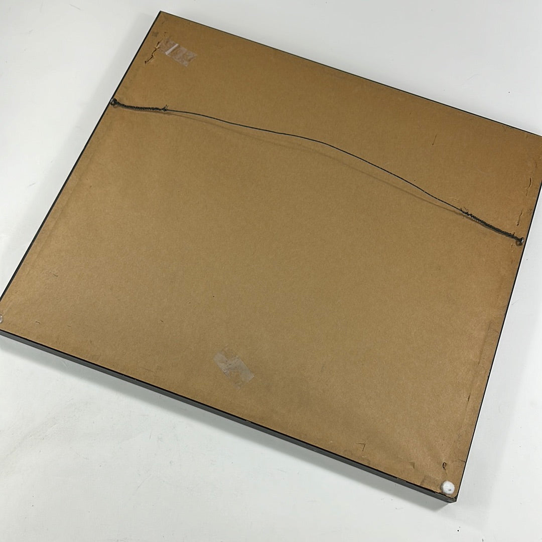 Framed Painting on Silk of Kamakura Era Samurai On Horseback 17"