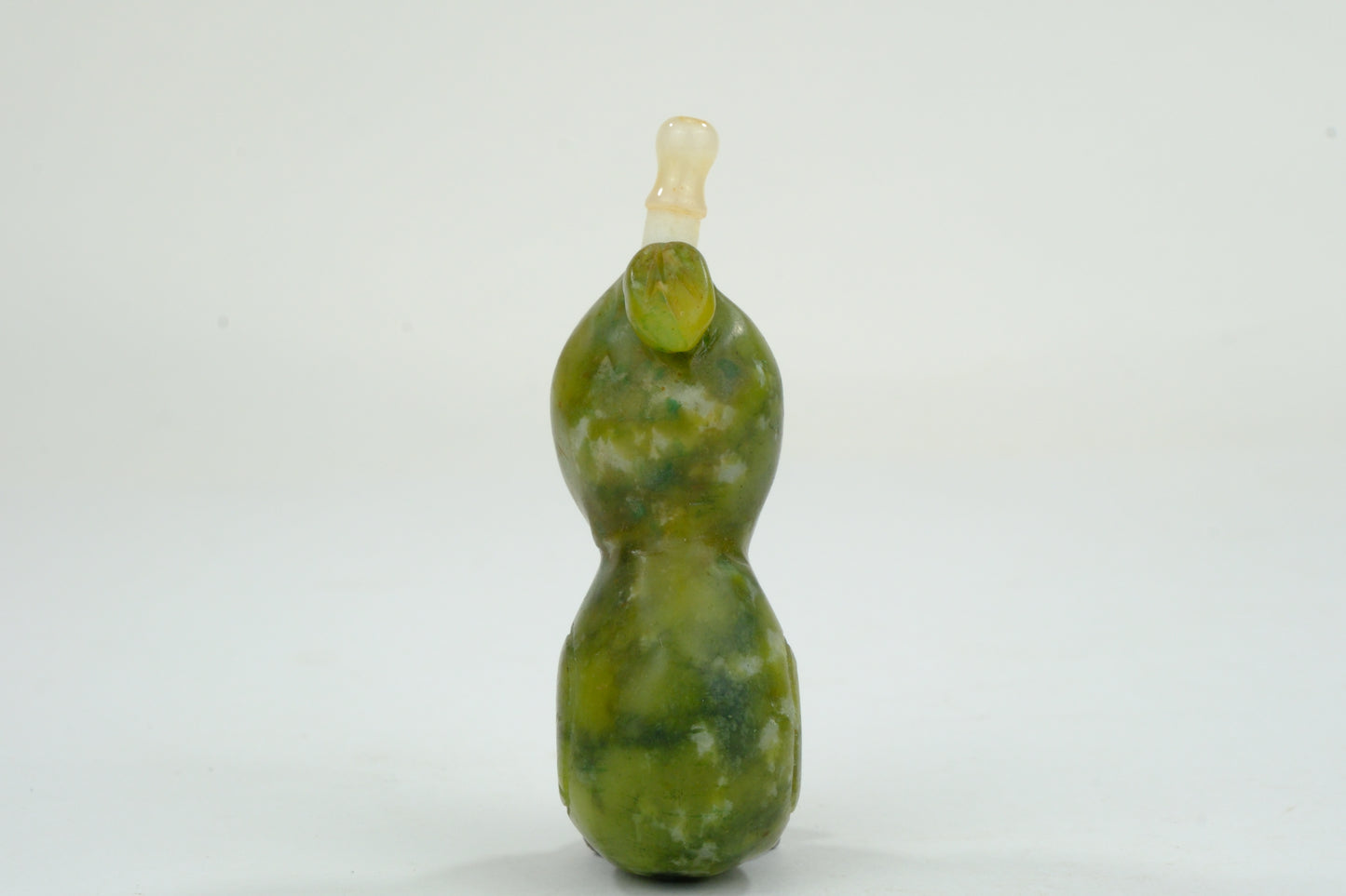 Vintage Chinese Natural Stone Snuff Bottle Gourd Motif 3"