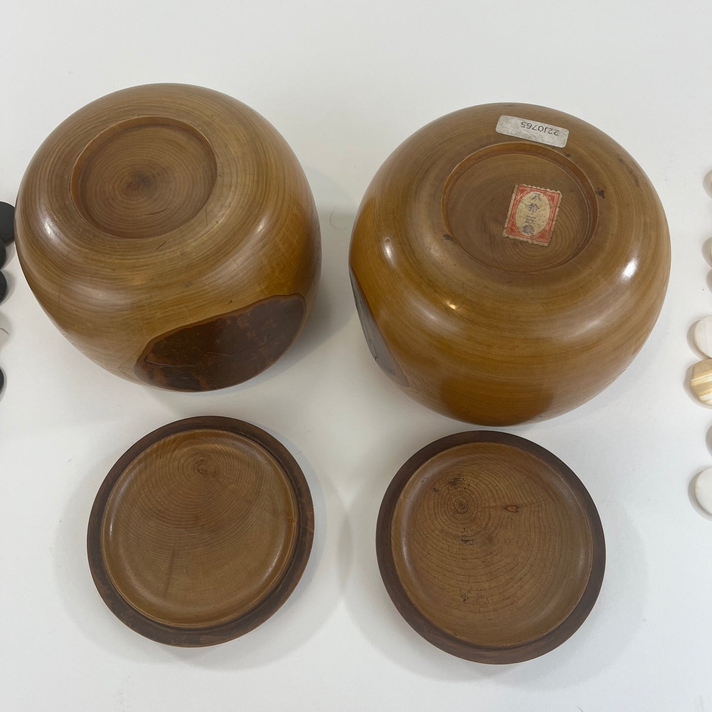 Vintage Go Stones Natural Shell & Slate w/ Keyaki Bowls