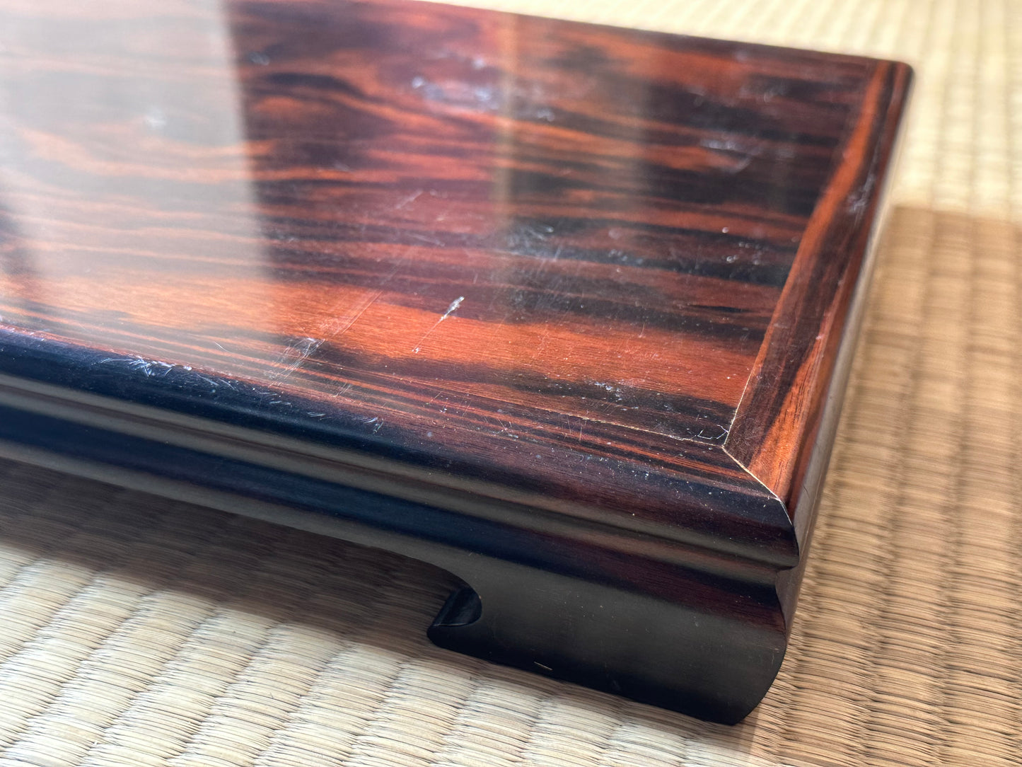 Vintage Japanese Kadai Makassar Ebony Ikebana & Bonsai Stand