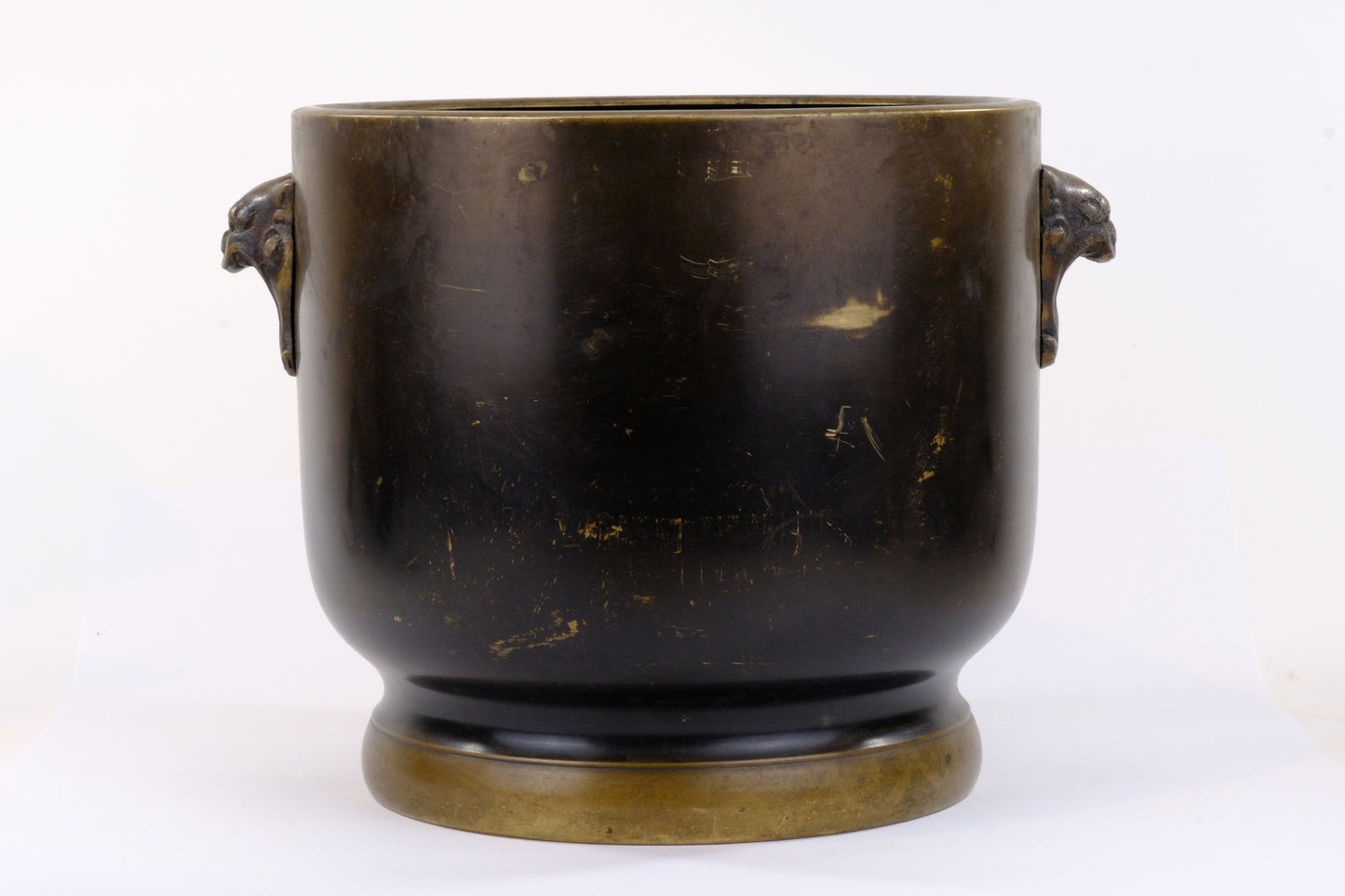 Antique Japanese Meiji Era Bronze Hibachi Brazier Shi-Shi Fu Dogs 10