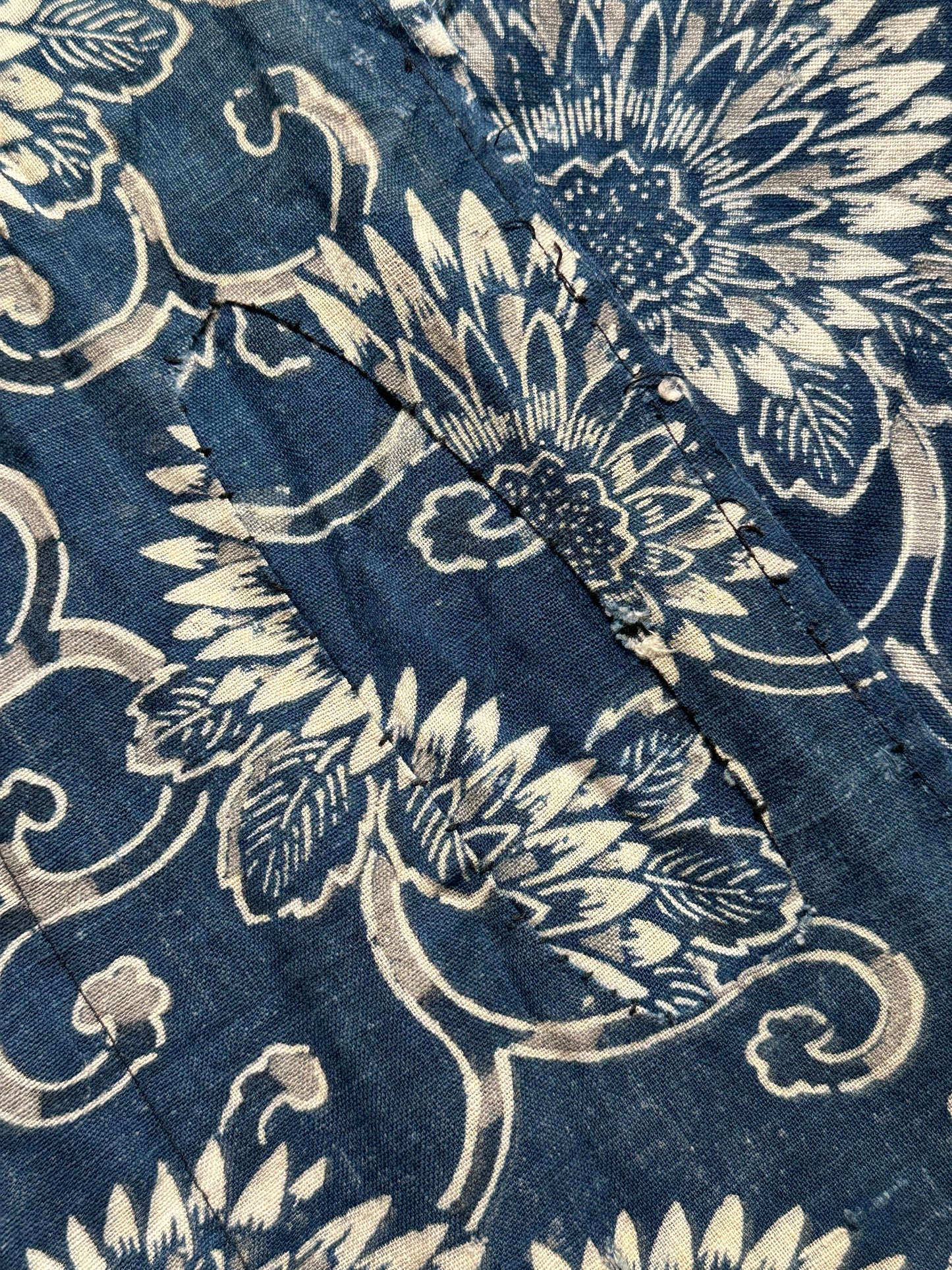 Antique Japanese 19th Century Textile - Katazome Indigo 38"x72" #70