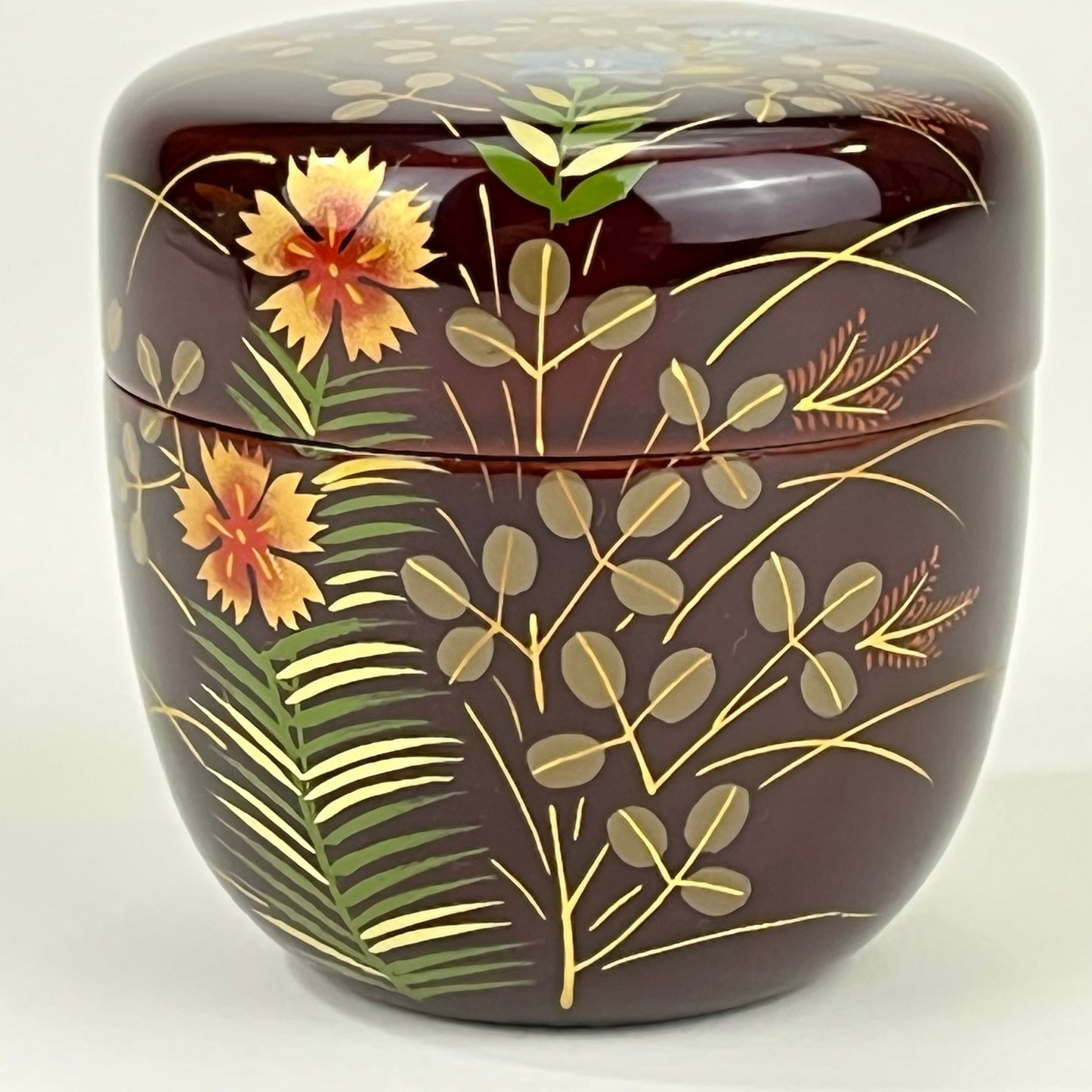 Vintage Japanese Baigetsu Natsume Tea Ceremony Caddy Signed 岡本 2.5”