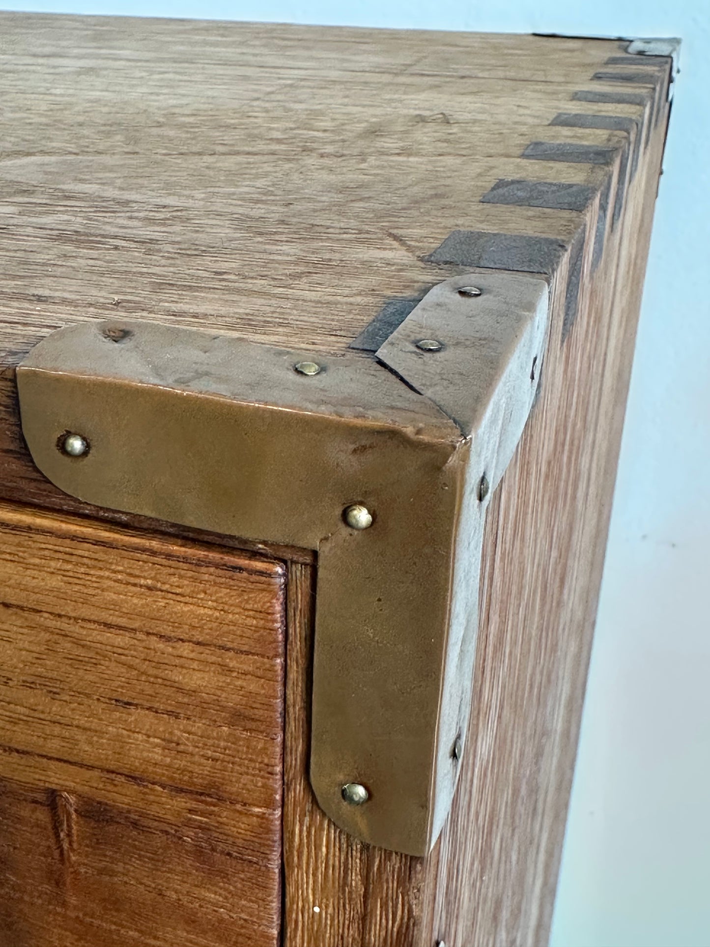 Antique Japanese Meiji Era (c1890’s) Kiri Kodansu Personal Tansu 6 Drawer 25"W