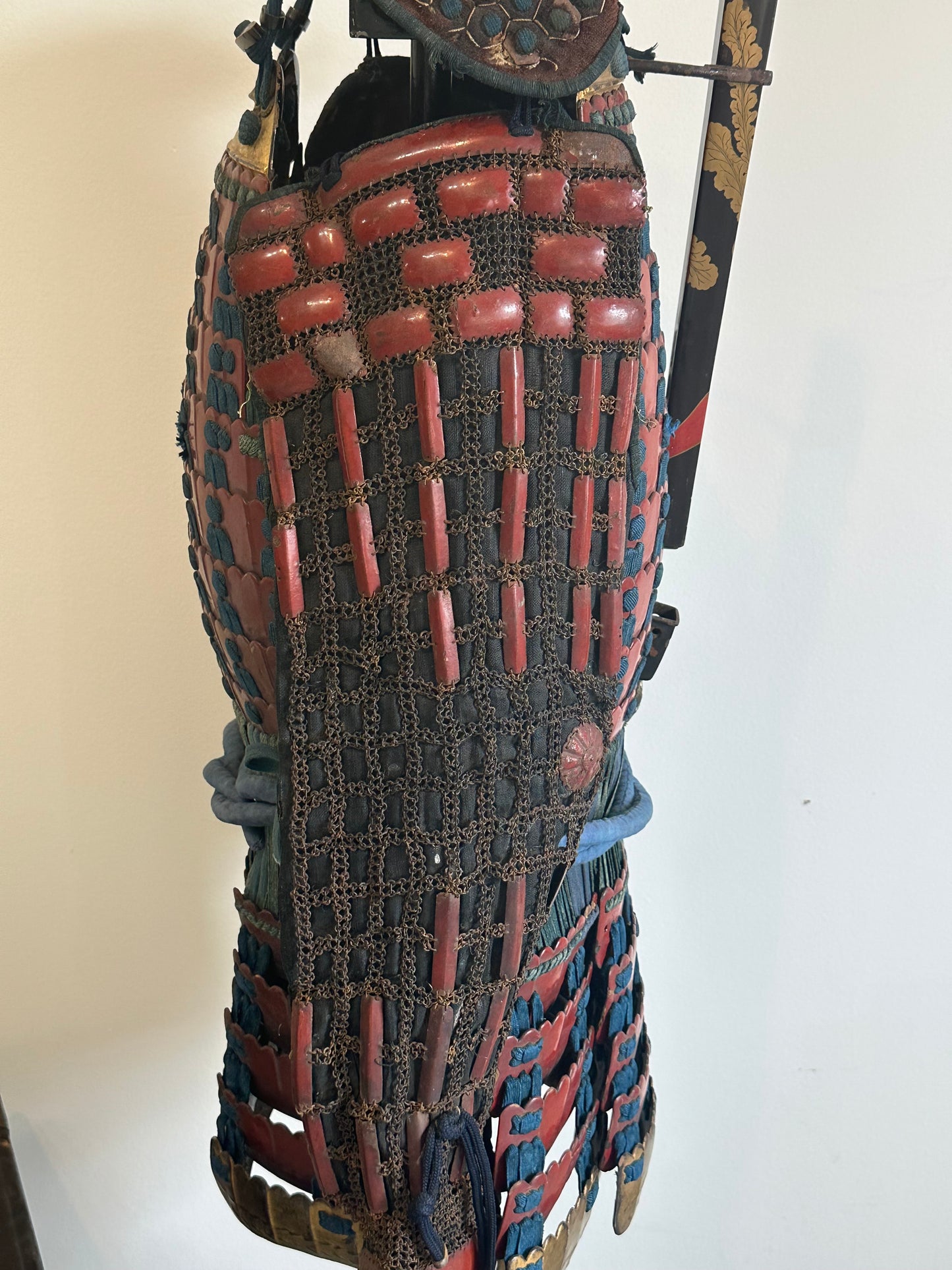 Antique Japanese Edo Era c1700’s Samurai Armor Chain Mail Lacquer