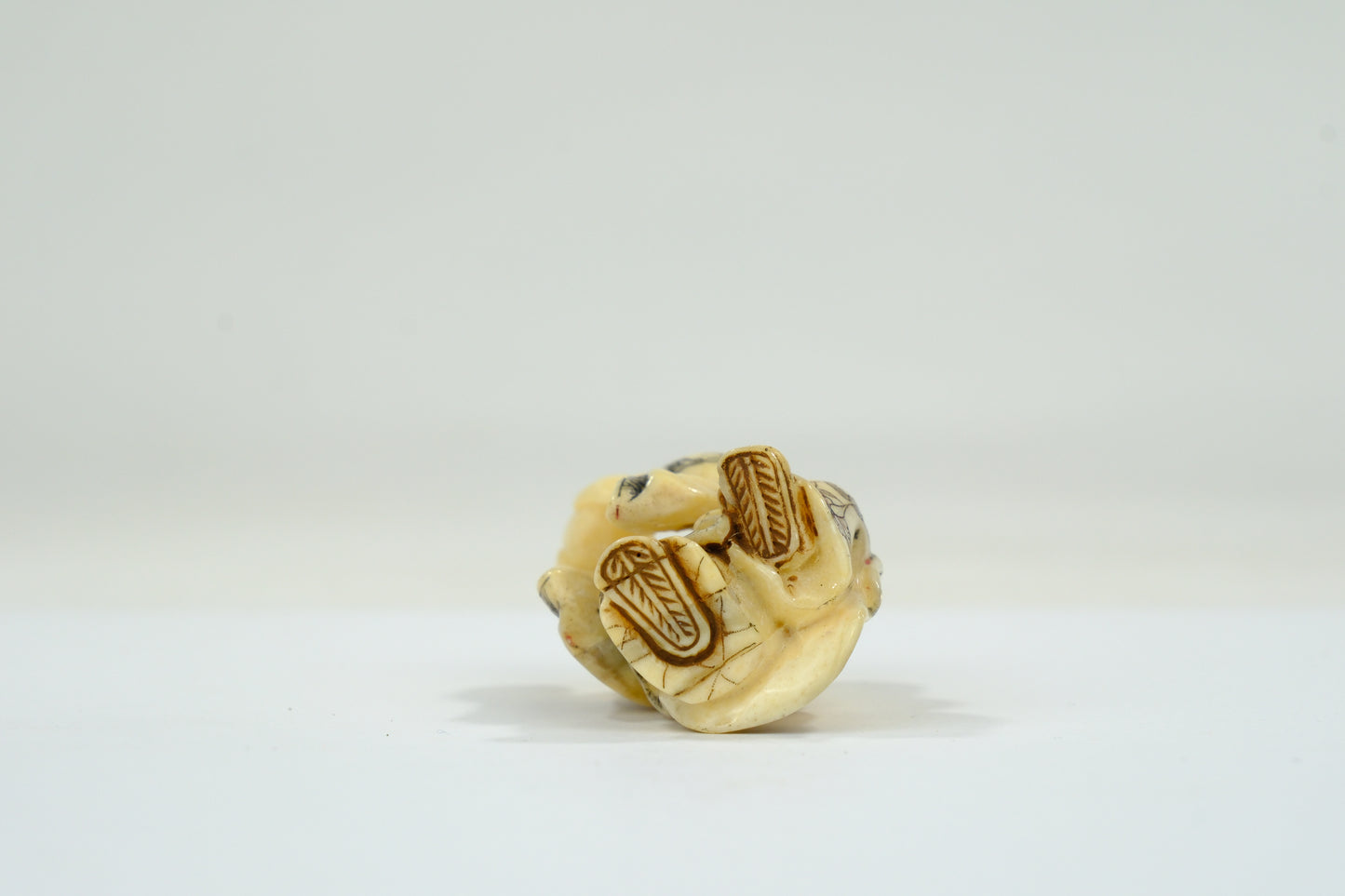 Vintage Chinese Figurine / Netsuke Hand Carved Oxbone ~2”H