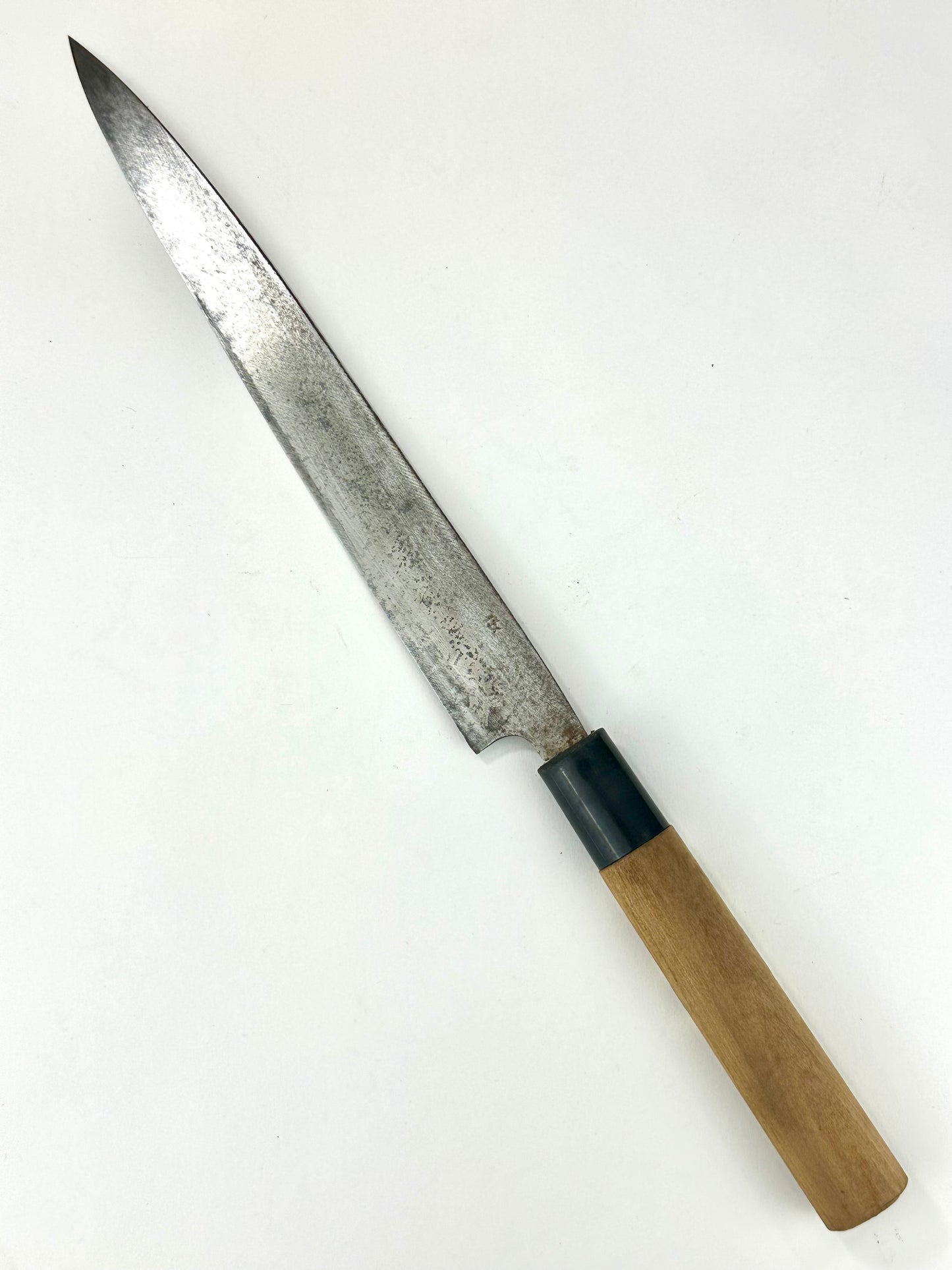 Vintage Japanese Signed Chef's Sashimi Sushi Knife 9" Blade Laminated Samurai Steel