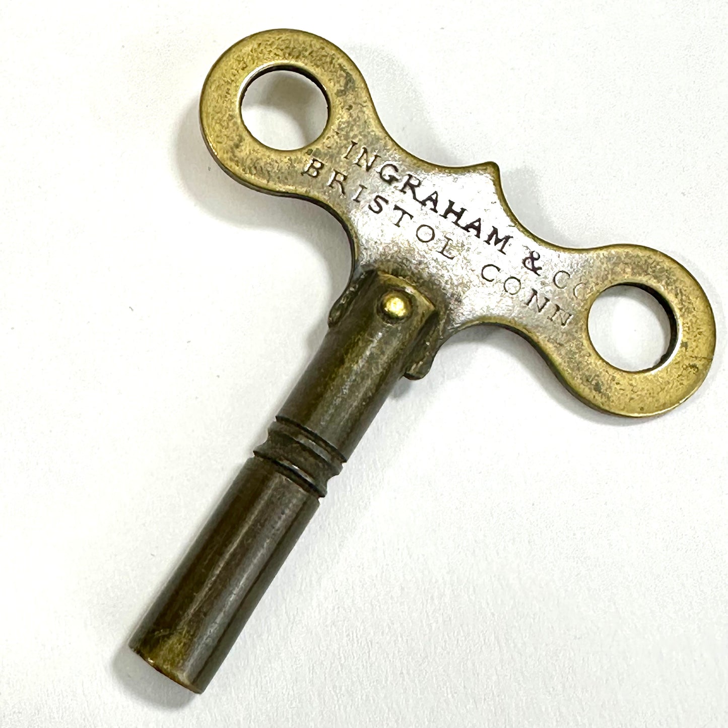 Antique American Ingram & Co. Rare Name Stamped Clock Key