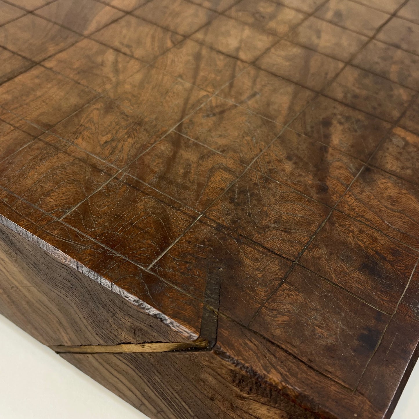 Vintage Japanese block Shogiban Chess Board Mid 20th Century