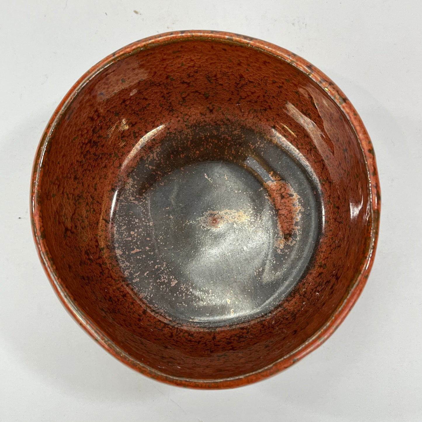 Chawan w/ Red & Black Speckels Box Matched 6"