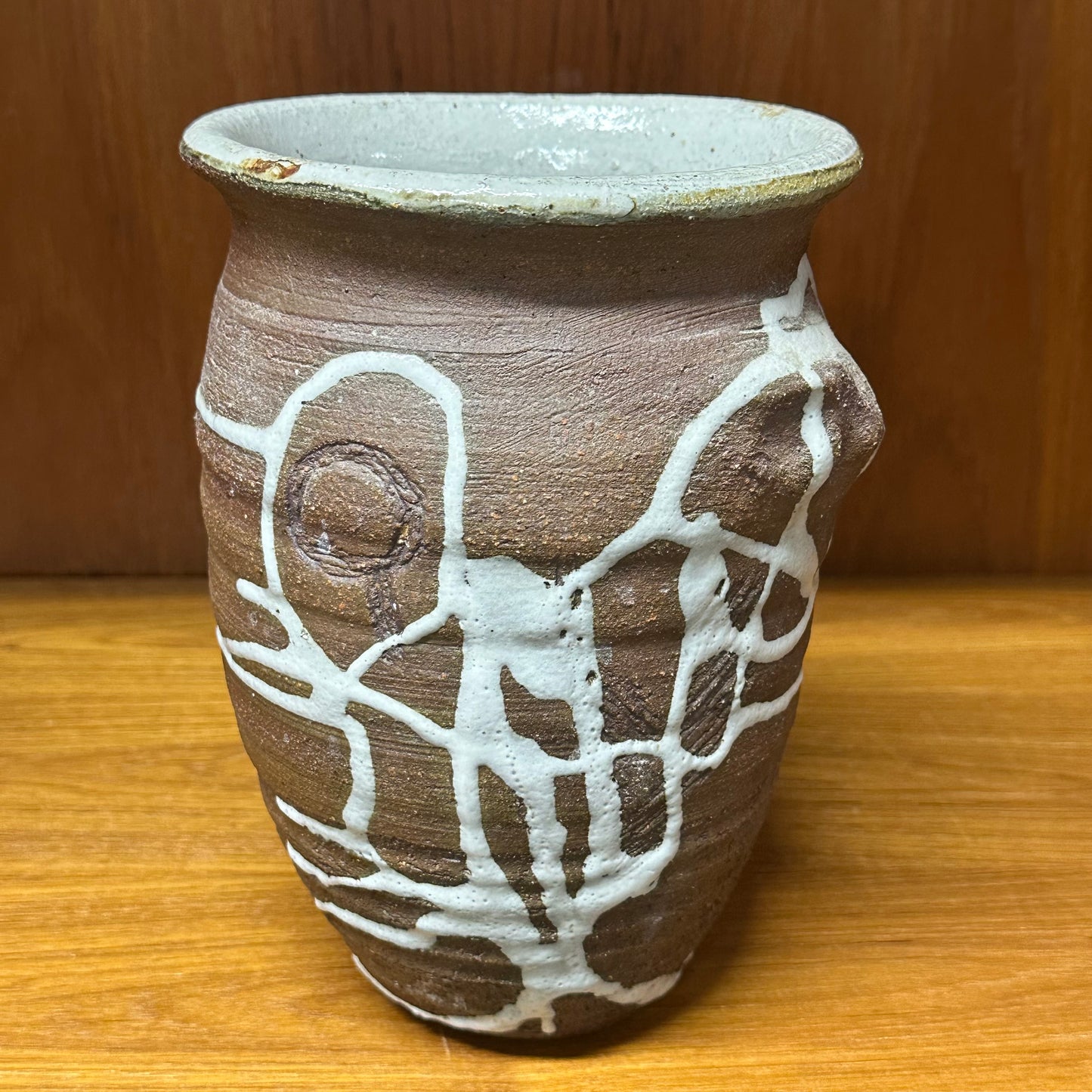 Vintage Japanese Showa Era (mid 20th) Hand Thrown Vase Ikebana