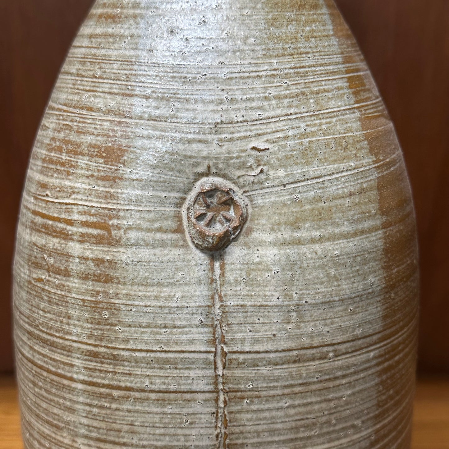 Vintage Japanese Showa Era (mid 20th) Hand Thrown Vase Ikebana Signed