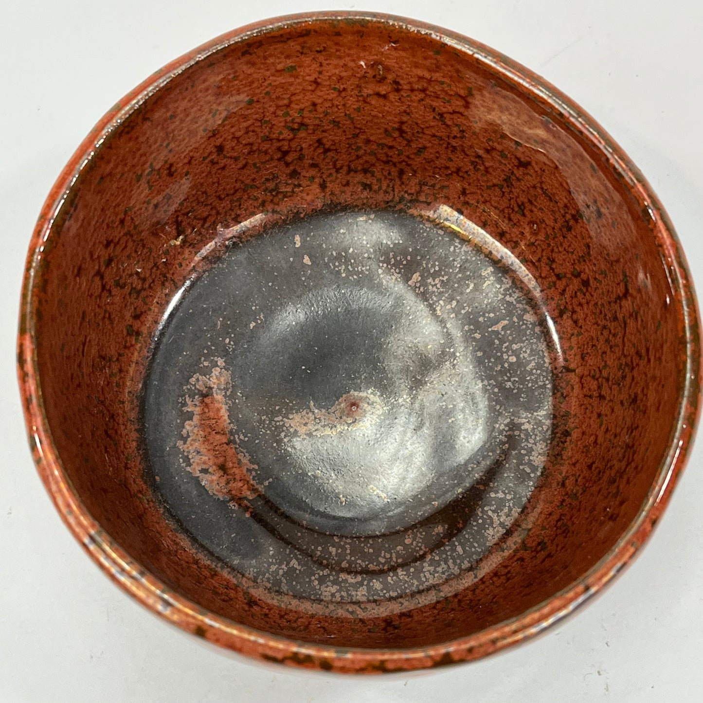Chawan w/ Red & Black Speckels Box Matched 6"