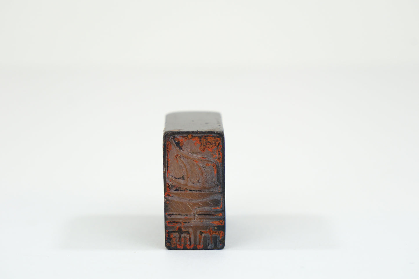 Antique Hand Carved Inkan Marble Stamp 1.75"