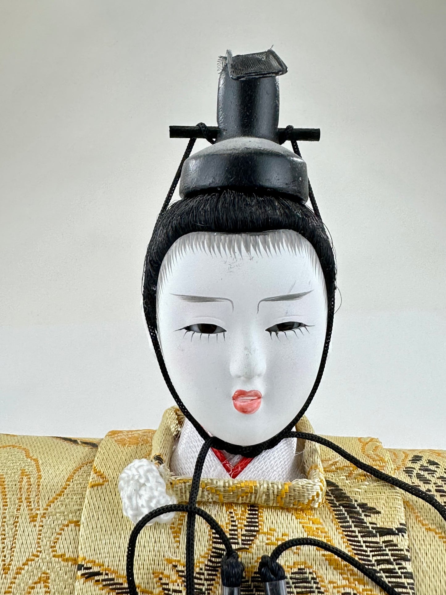 Vintage Japanese Kimekomi Ningyo Doll Samurai Daimyo 10"