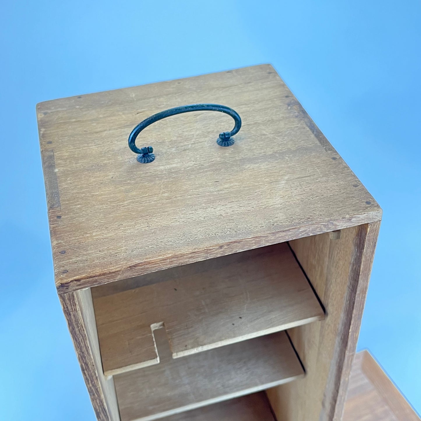 Vintage Japanese Chabako Tea Ceremony Traval Kiri Wood Box w/ Laddle 12"