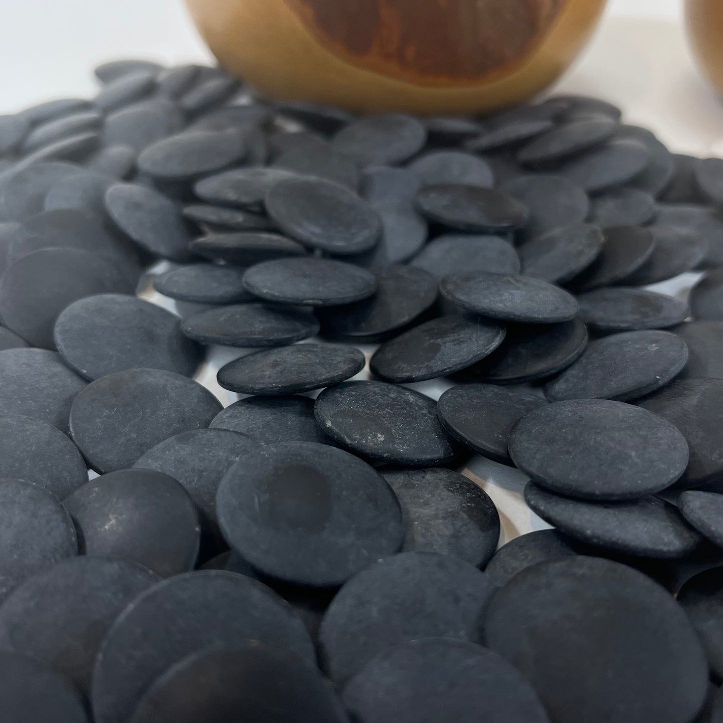 Vintage Go Stones Natural Shell & Slate w/ Keyaki Bowls