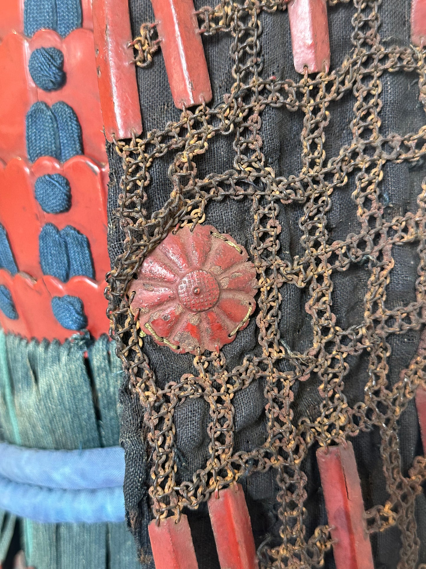 Antique Japanese Edo Era c1700’s Samurai Armor Chain Mail Lacquer