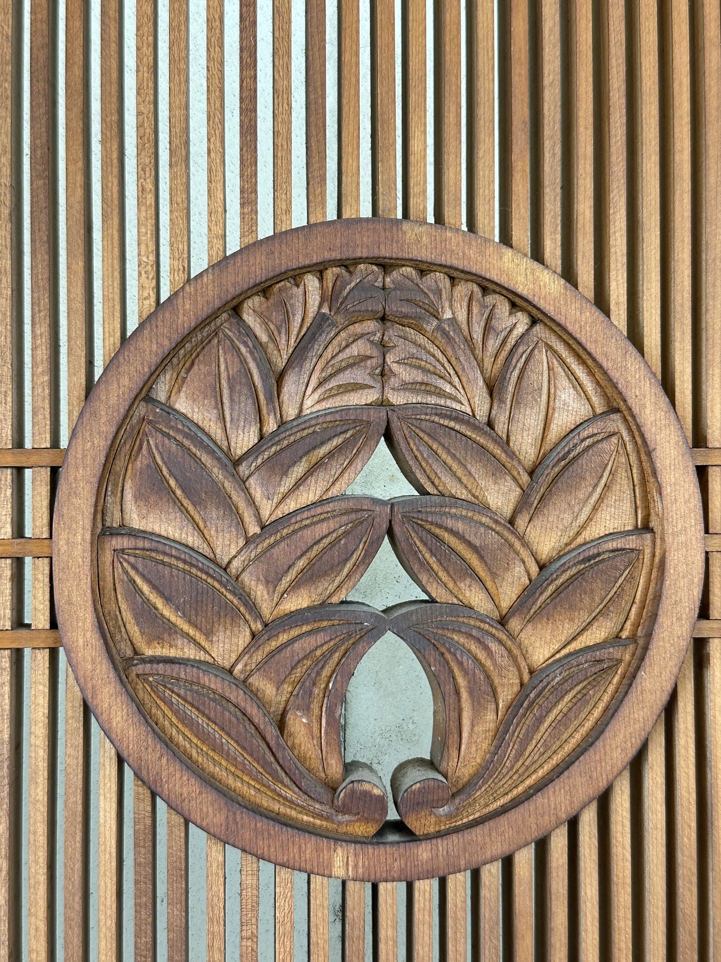 Vintage Japanese Ranma PAIR Transom Glass Geometric Lattice Sugi Wood 69.5"