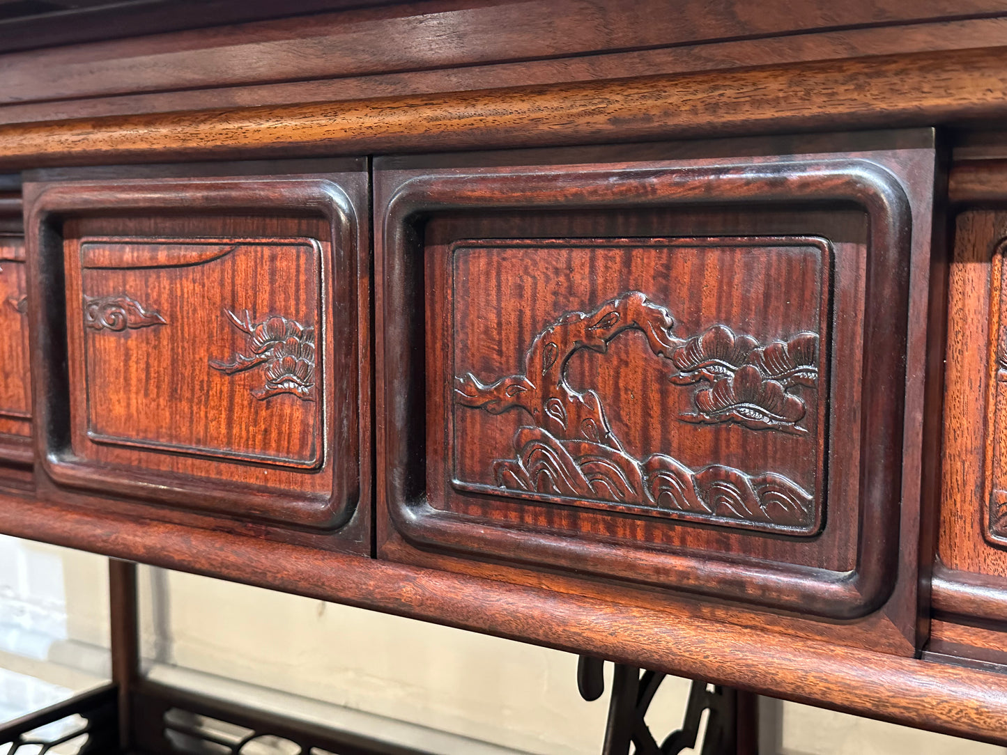 Antique Japanese Chadansu Tea Display Tansu Hongmu 36"H