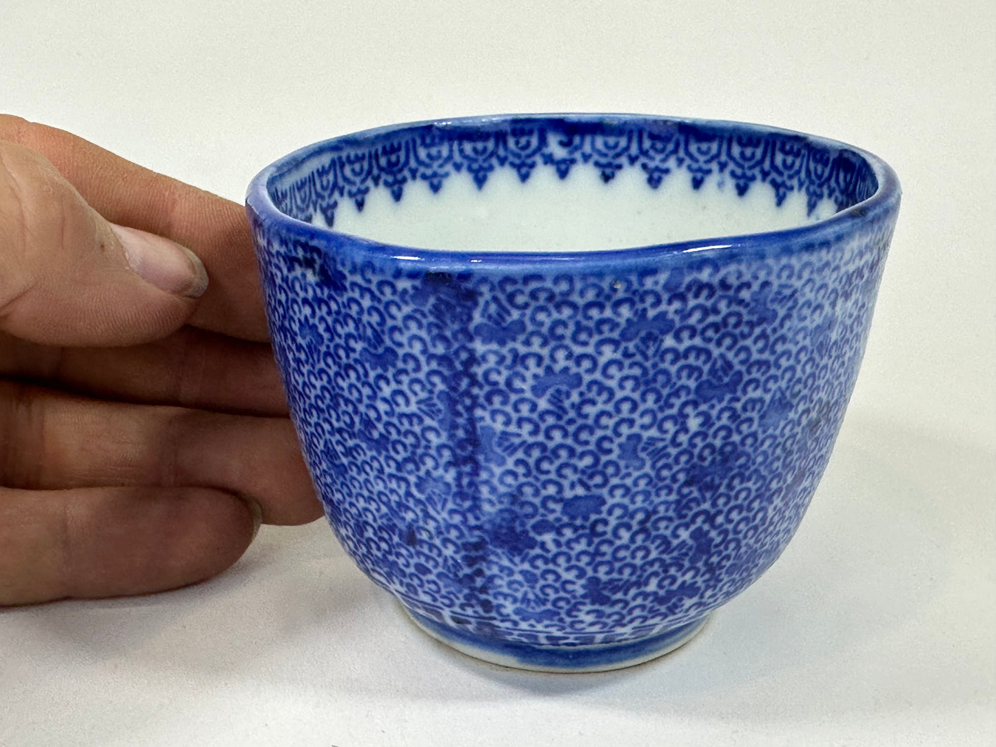 Antique Japanese Meij Era 1868-1912 Stenciled Imari Tea Cup Ceramic 3"