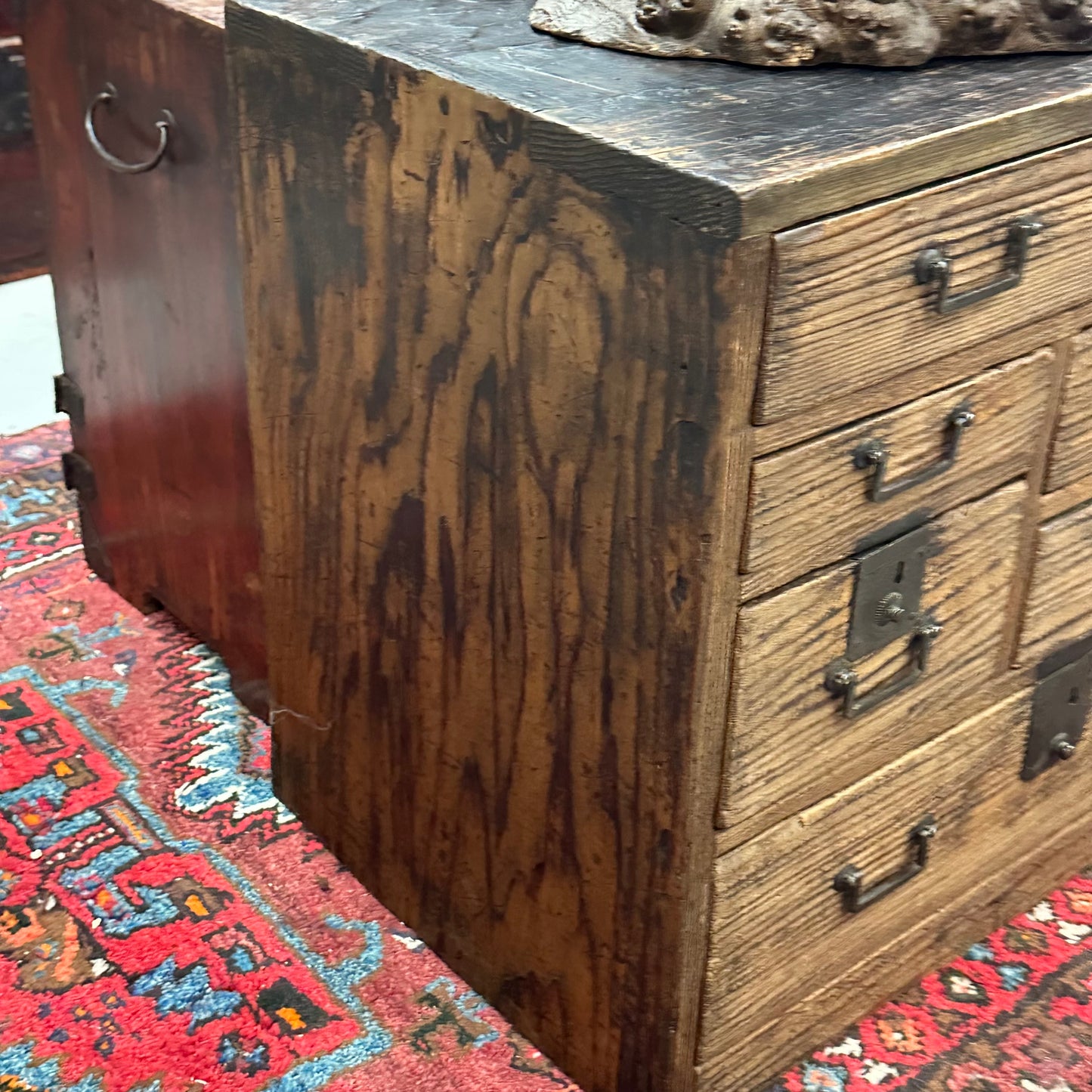 Antique Japanese Meiji Era (c1860’s) Kodansu Personal Tansu 6 Drawer 25"W