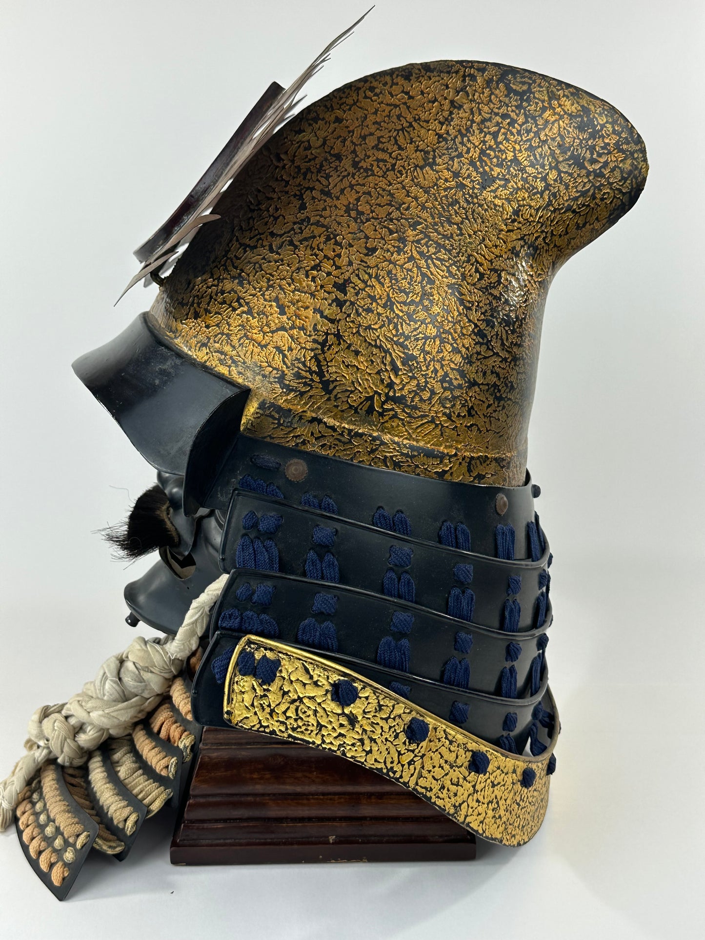 Japanese Edo Period Eboshi Kawari Kabuto w/ Flaming Jewel Maedate Rare LS#115