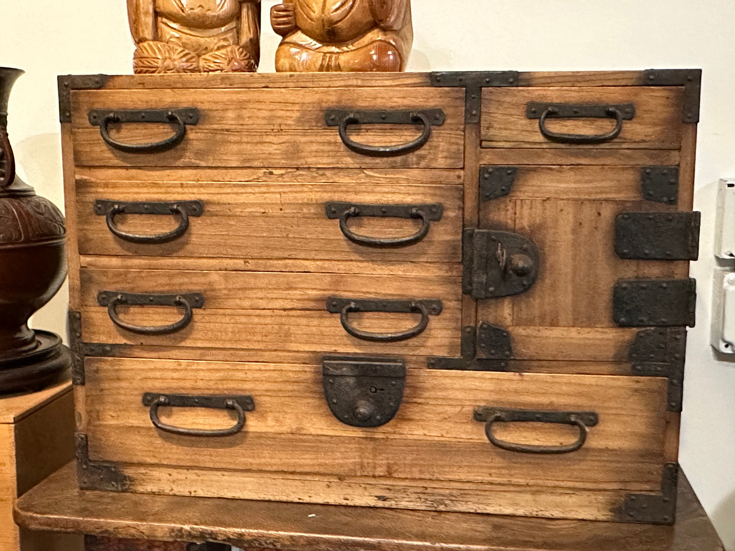 Antique Japanese Kodansu Meiji c1890's Kiri 7 Drawer 23x16x12