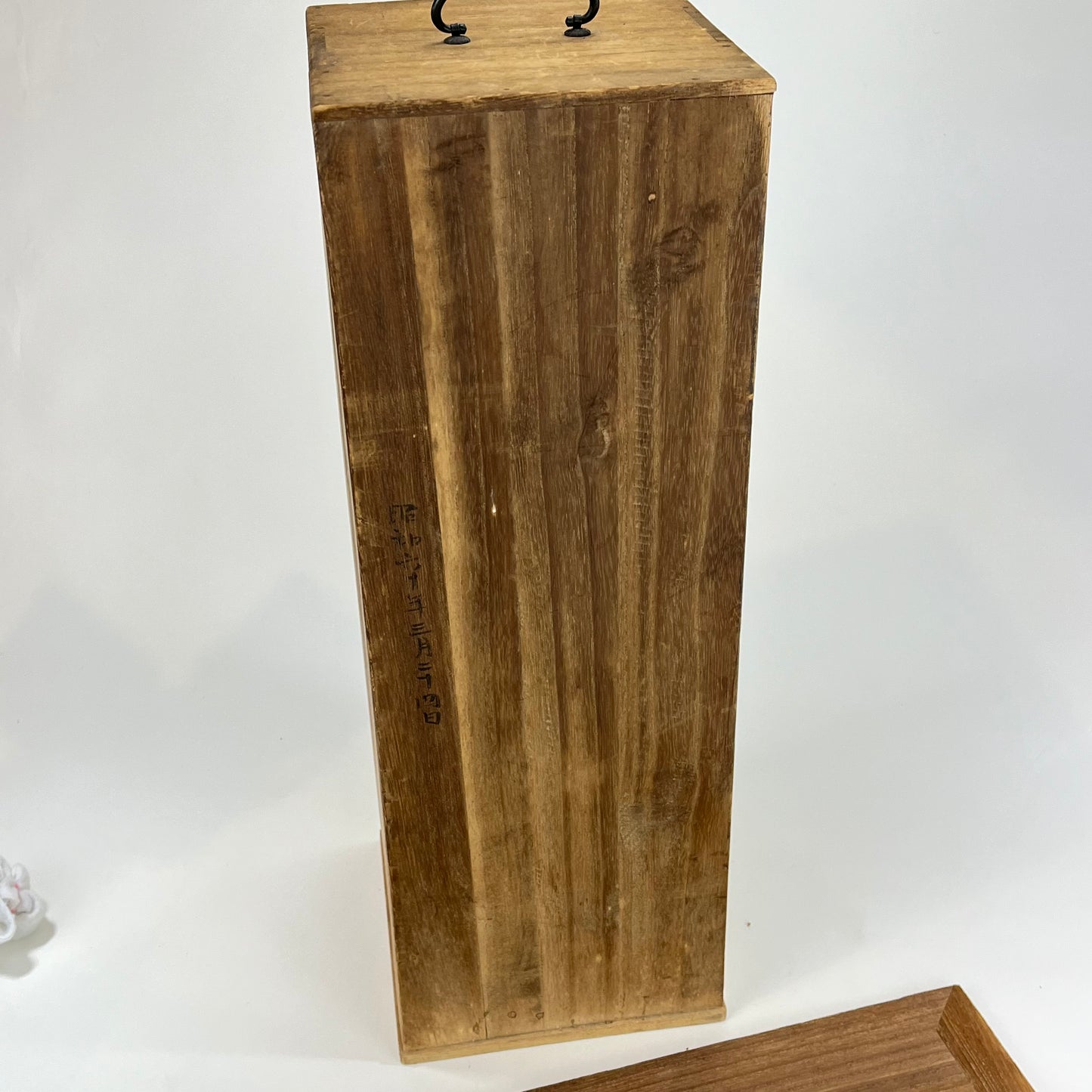 Vintage Japanese Chabako Tea Ceremony Traval Kiri Wood Box w/ Laddle 12"