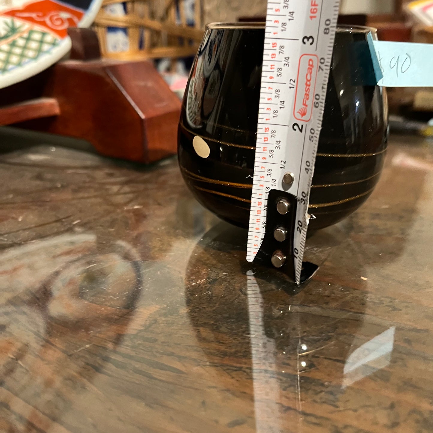 Pair of Japanese wine glasses