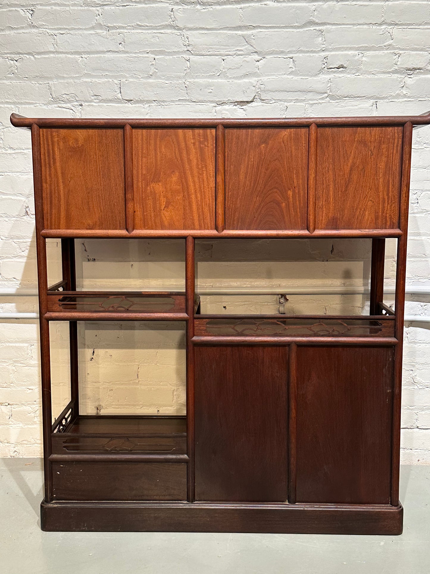 Antique Japanese Chadansu Tea Display Tansu Hongmu 36"H
