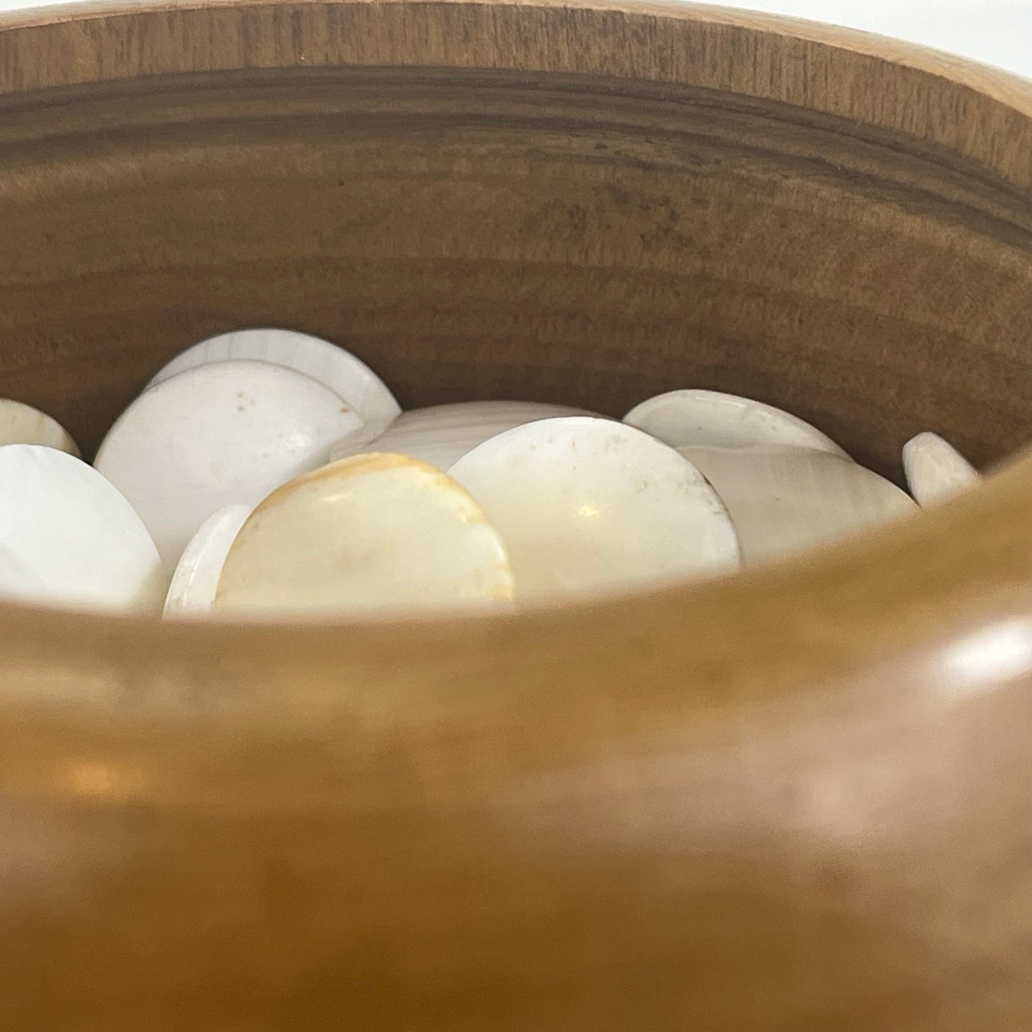Vintage Go Stones Natural Shell & Slate w/ Keyaki Bowls