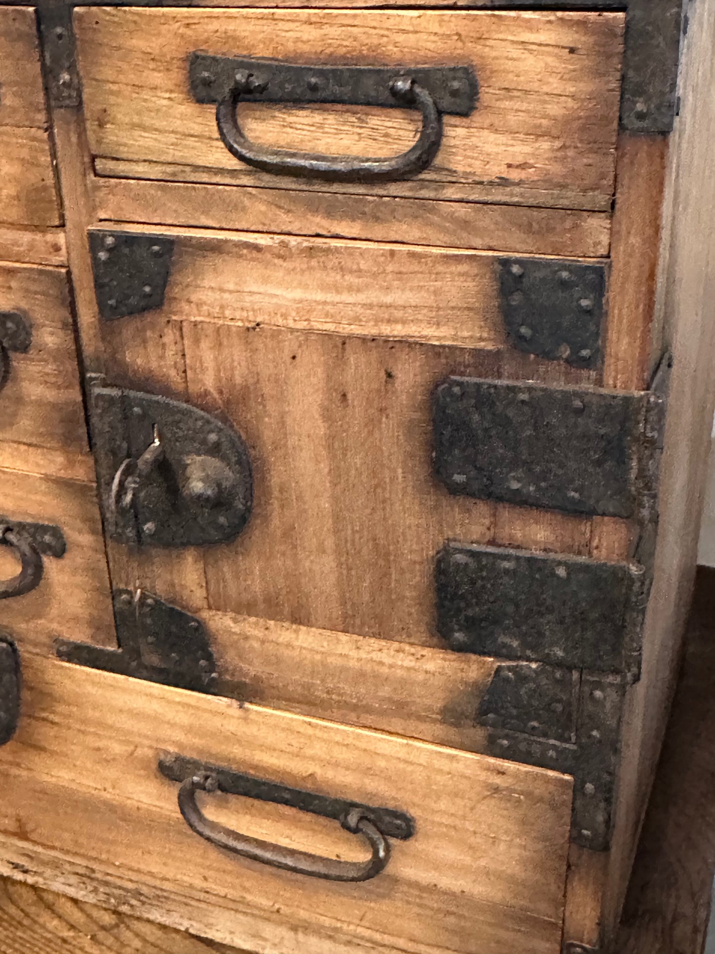 Antique Japanese Kodansu Meiji c1890's Kiri 7 Drawer 23x16x12