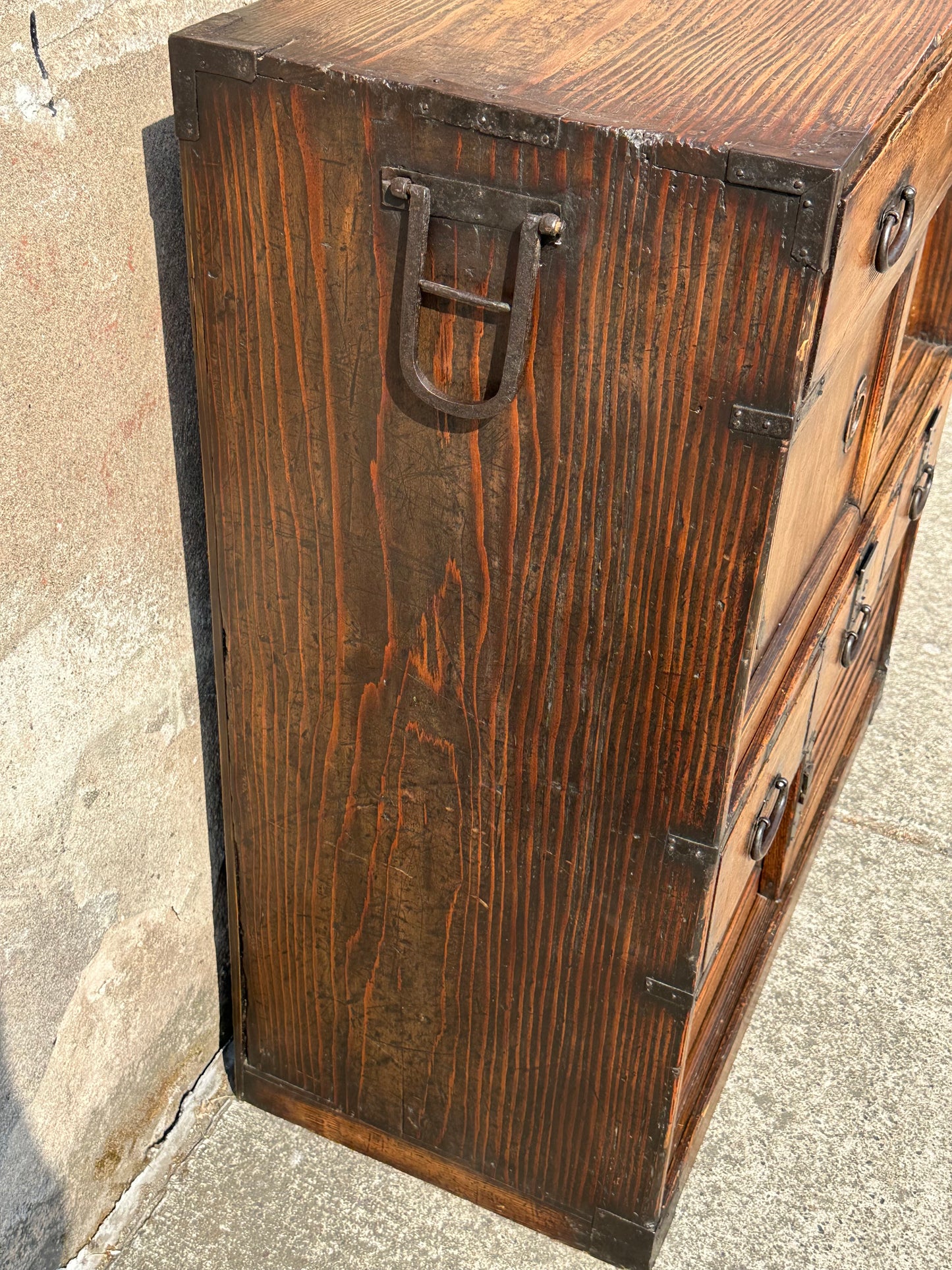 Antique Japanese Meiji Era (1868-1912) Chobadansu Document Chest 4 Drawer 37"H