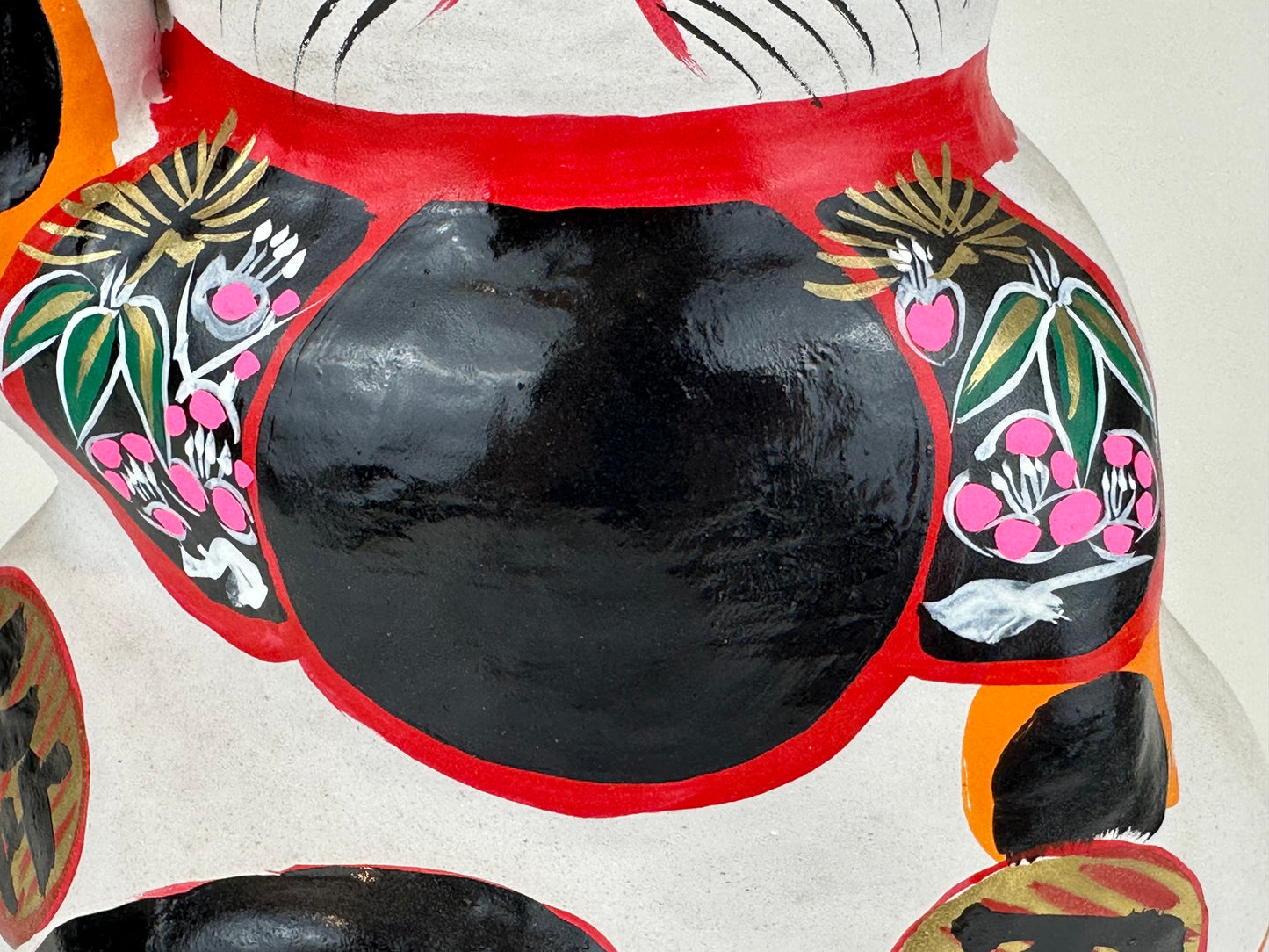 Japanese Traditional Papier-mâché Maneki Neko Good Luck 13"