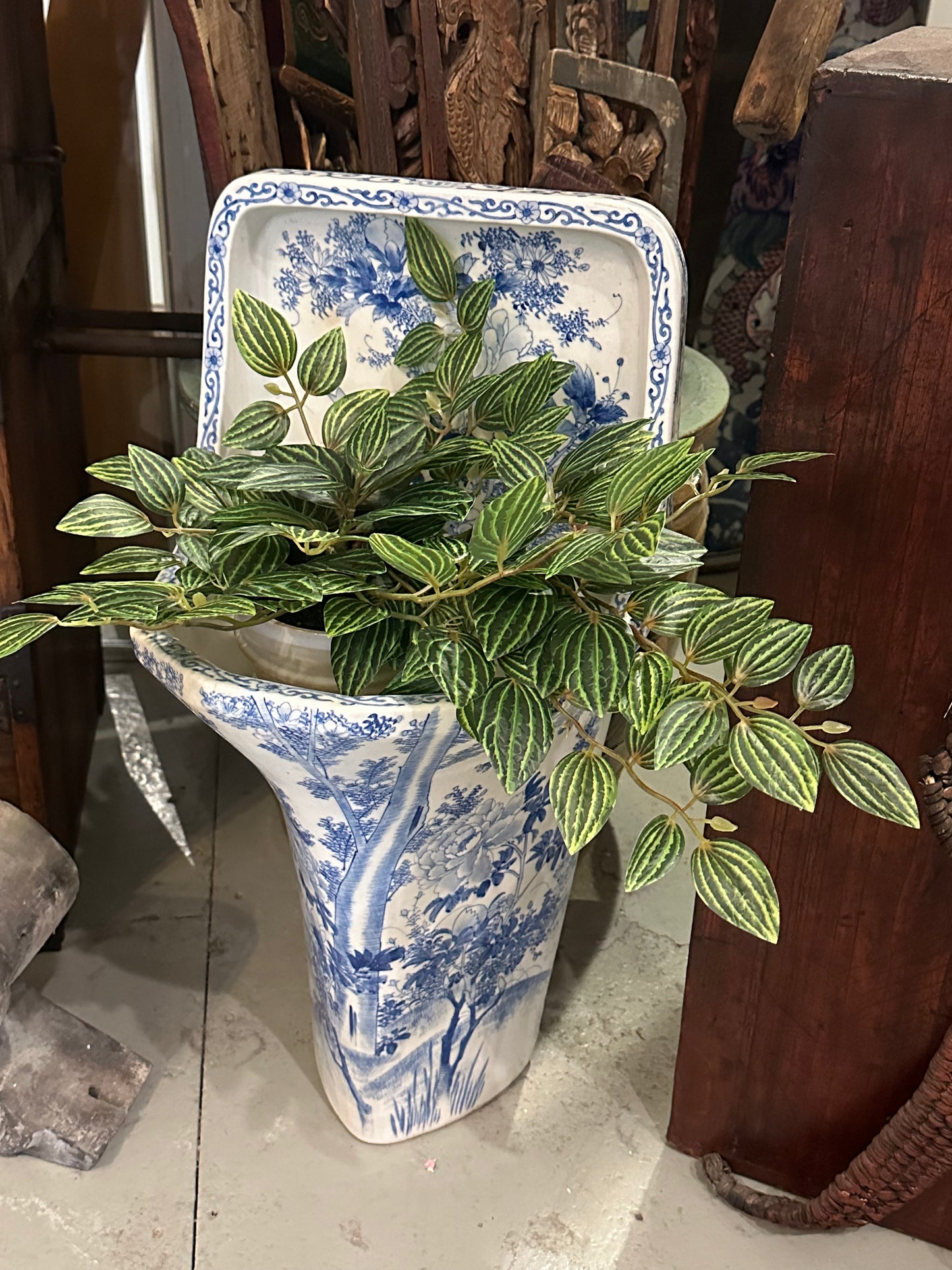 Antique Japanese Meiji Era c1880's Imari Urinal Flower Container 25”H