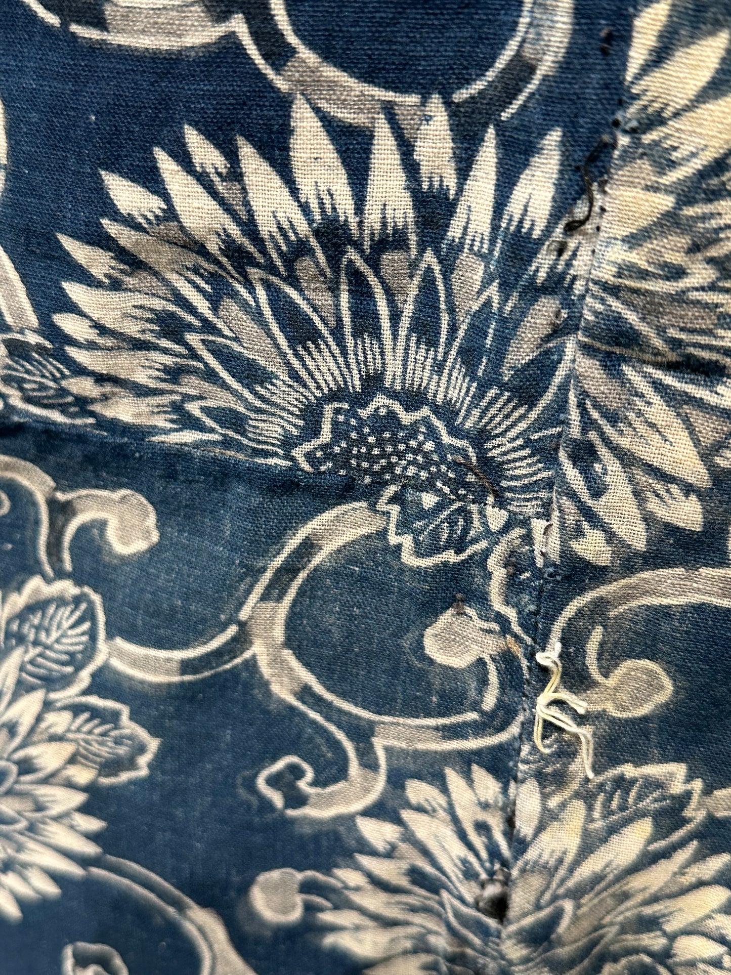Antique Japanese 19th Century Textile - Katazome Indigo 38"x72" #70