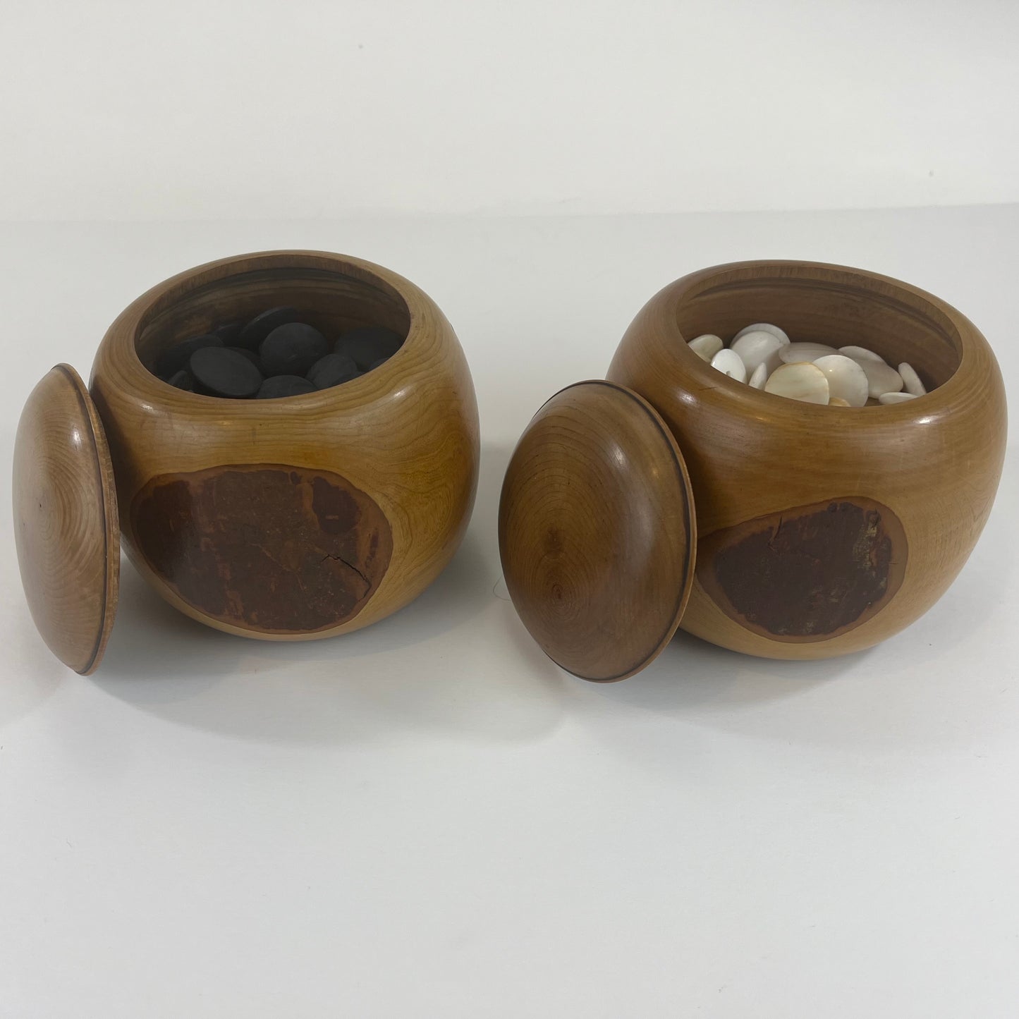 Vintage Go Stones Natural Shell & Slate w/ Keyaki Bowls