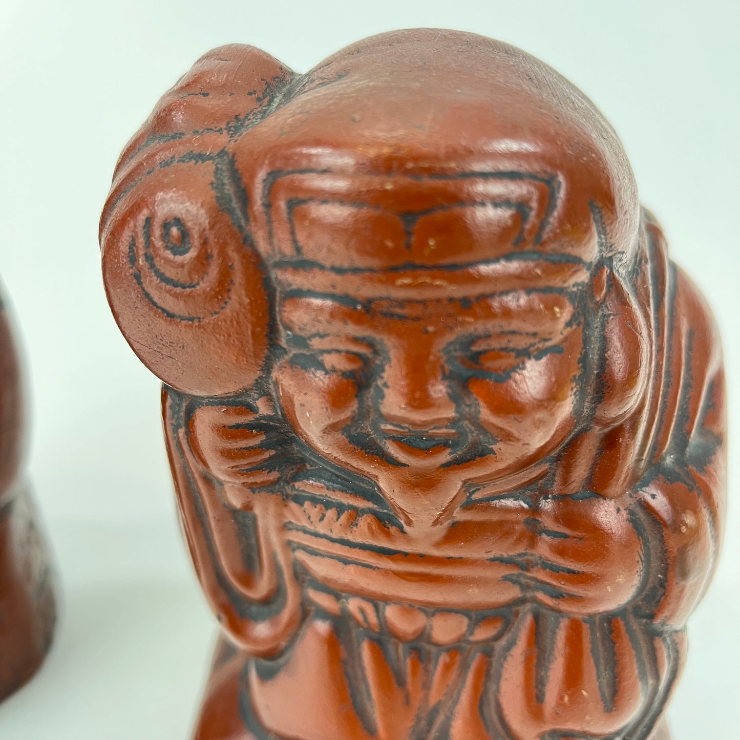 PAIR Japanese Ceramic Lucky Gods Ebisu & Daikokuji 12"
