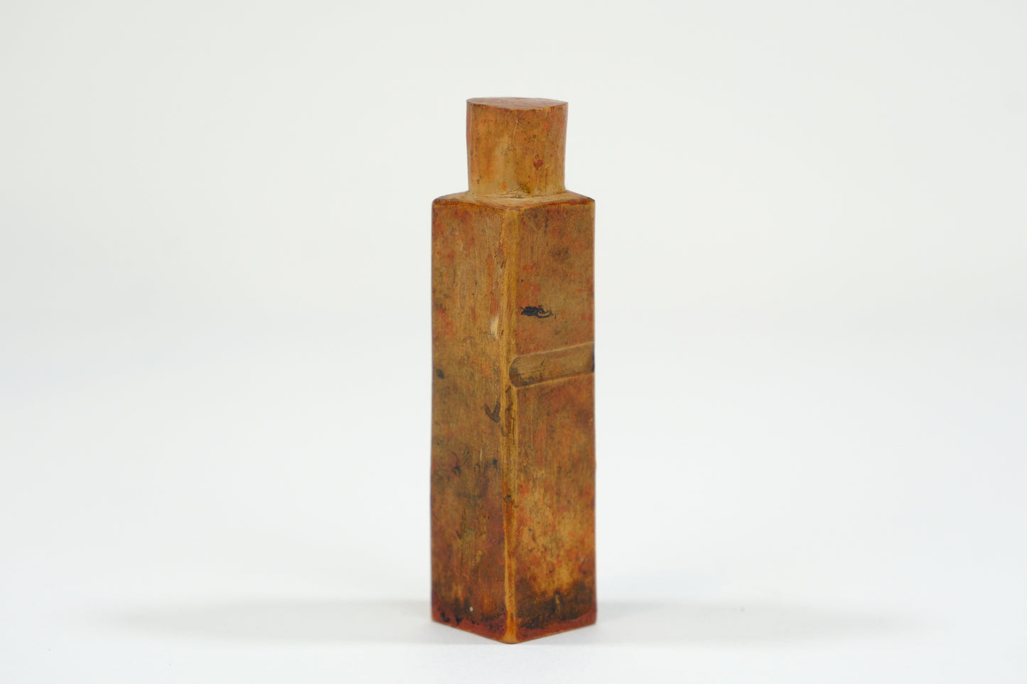 Antique Handcarved Inkan Boxwood Stamp 2.5"