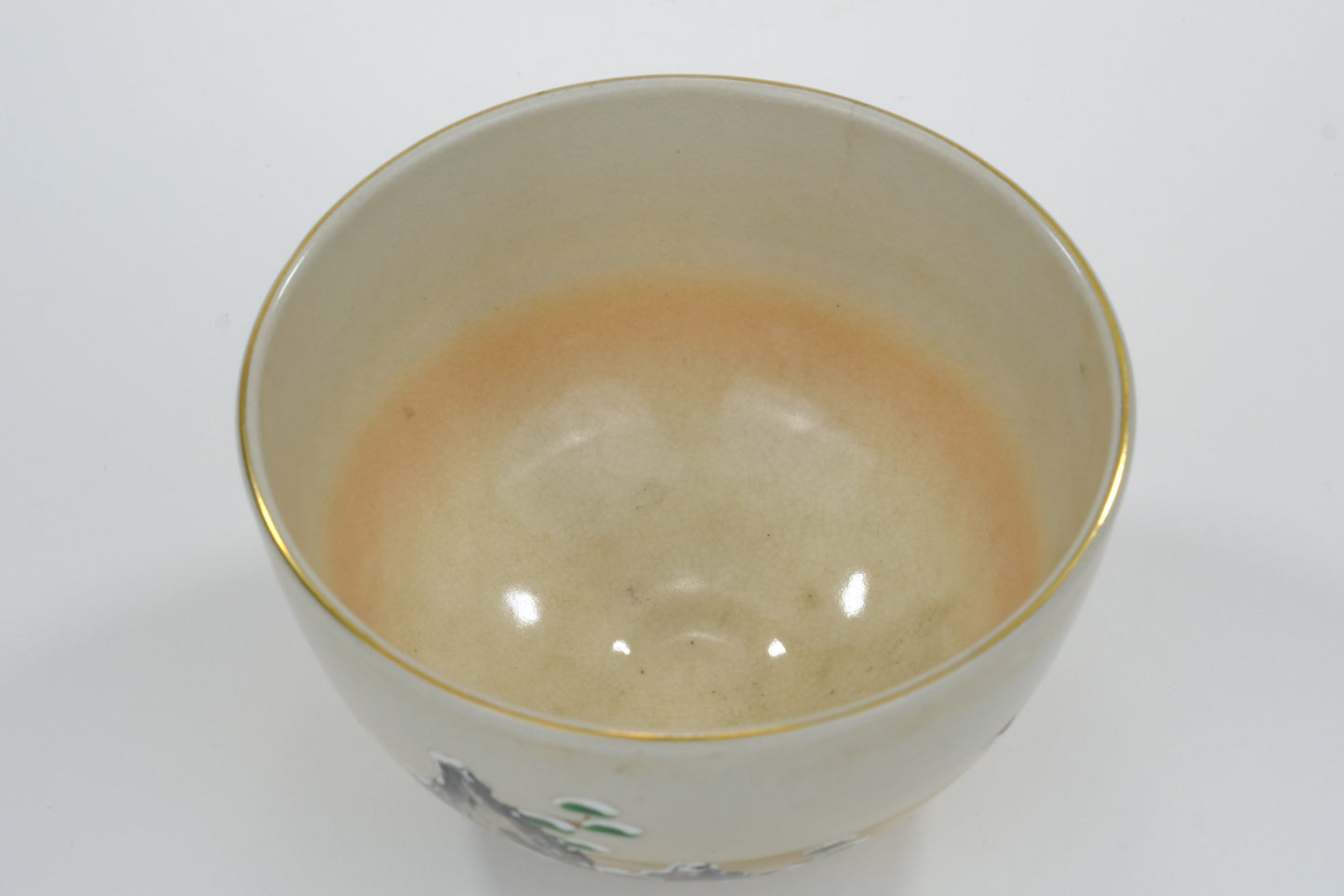 Vintage Japanese Hand Thrown Ceramic Tea Bowl Chawan (hairline)