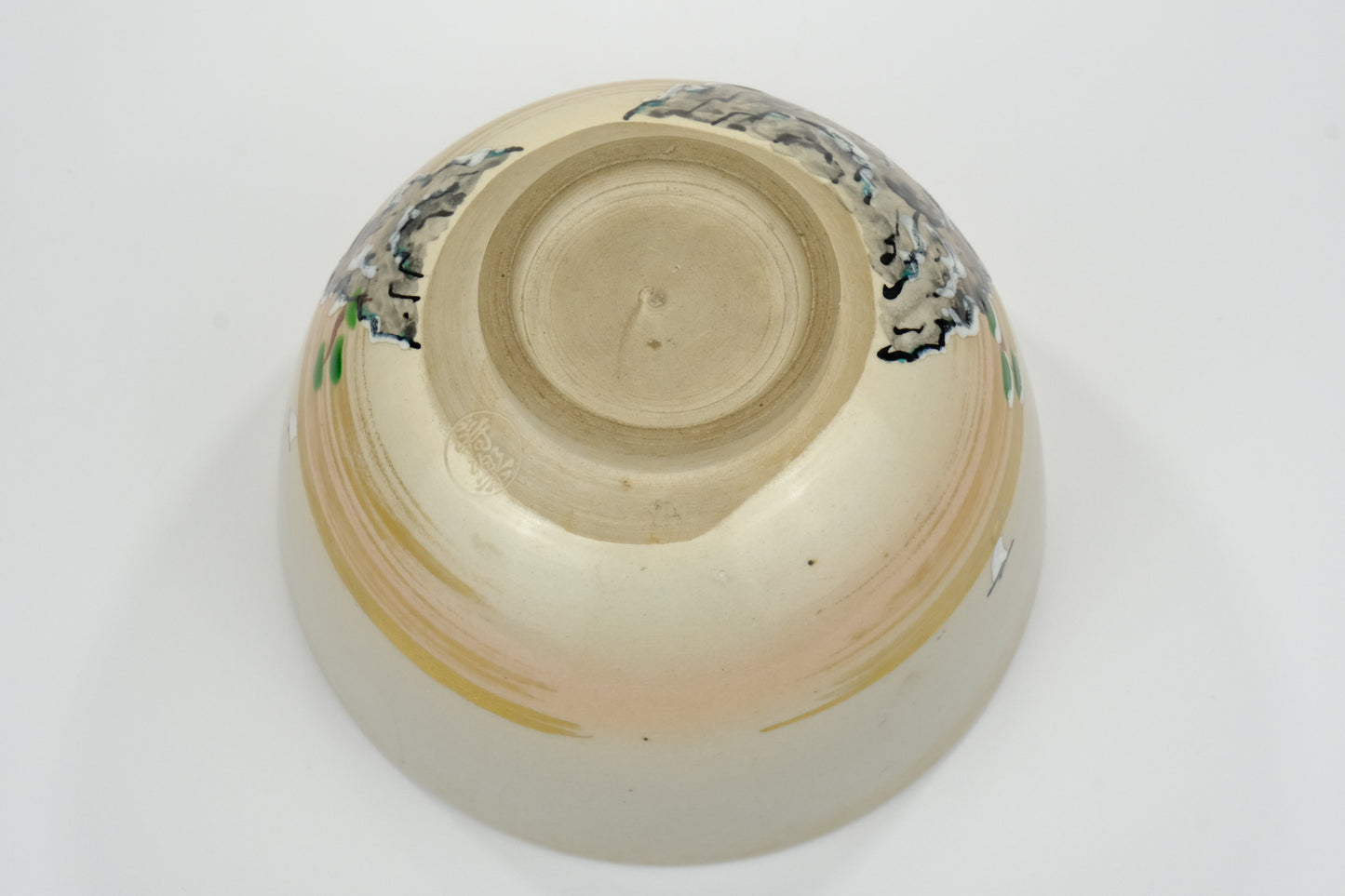 Vintage Japanese Hand Thrown Ceramic Tea Bowl Chawan (hairline)