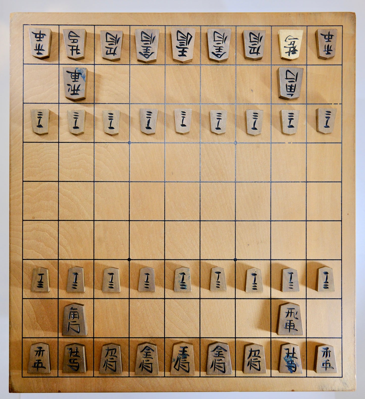 Vintage Japanese Shogiban Shogi Chess Board Mid 20th Century