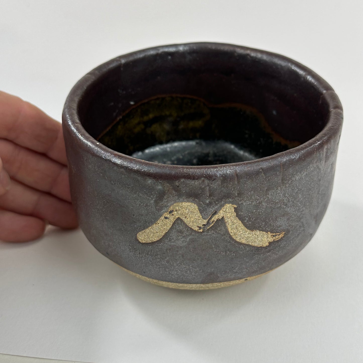 Vintage Japanese Hand Thrown Signed Ceramic Tea Bowl Chawan