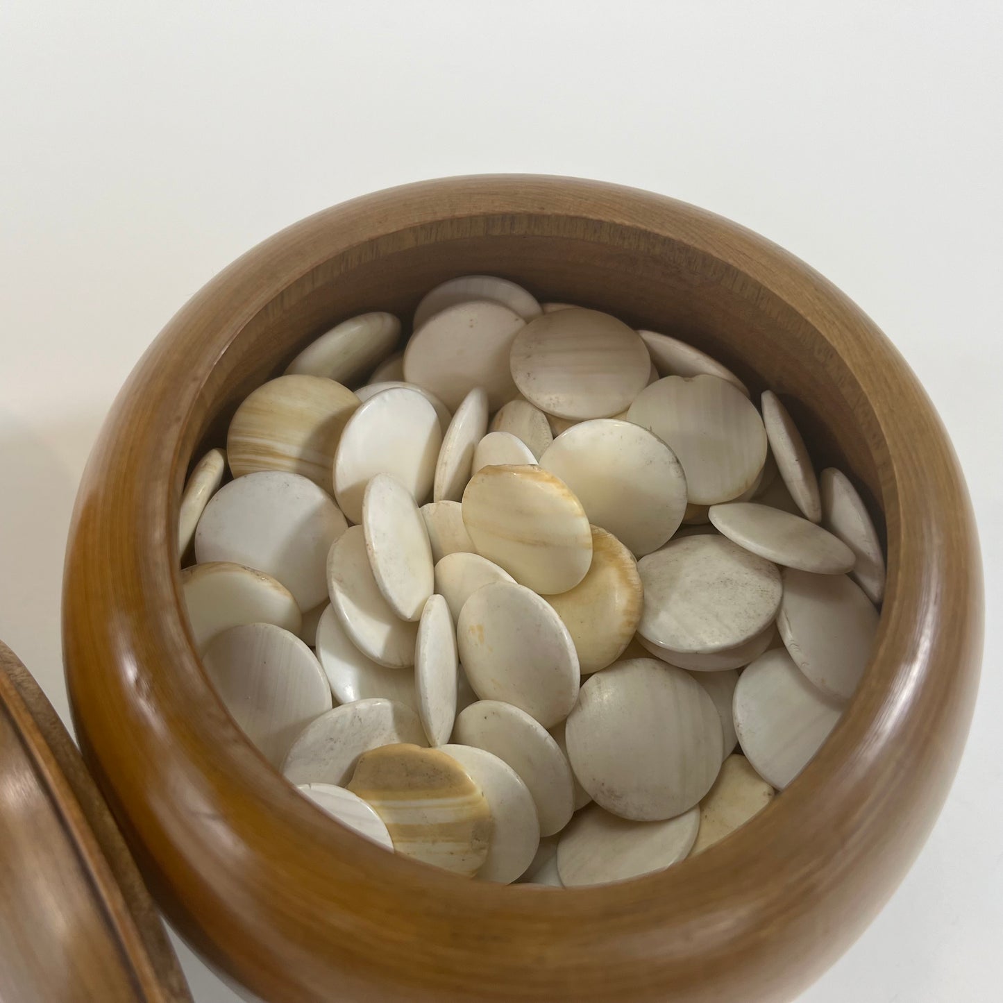 Vintage Go Stones Natural Shell & Slate w/ Keyaki Bowls