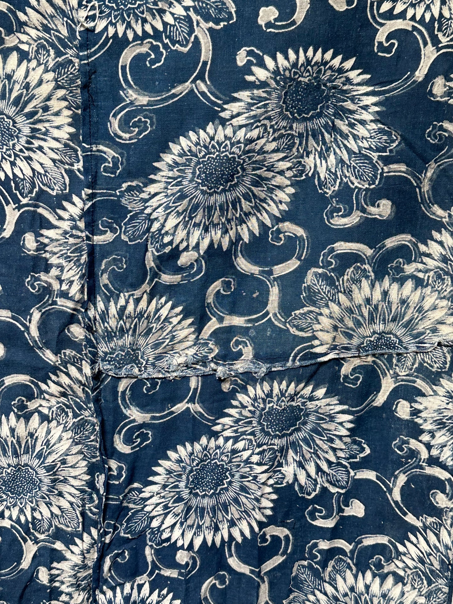 Antique Japanese 19th Century Textile - Katazome Indigo 38"x72" #70